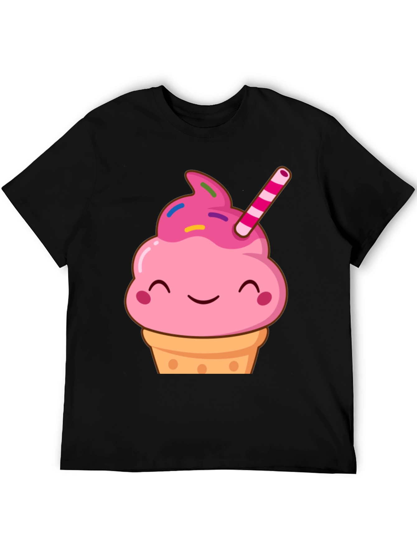 Black Cute Cupcake Graphic Tee - Sweet Treat Shirt view 5