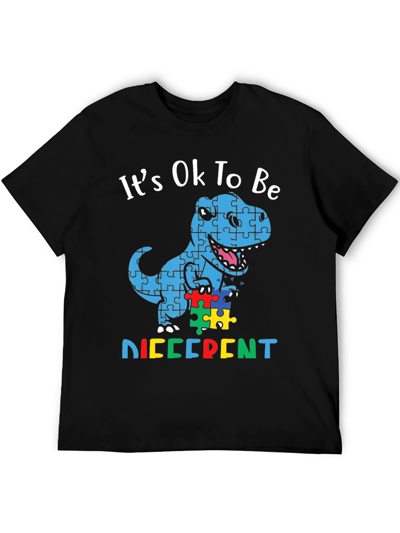 Autism Awareness Dinosaur Puzzle T-Shirt - 5
