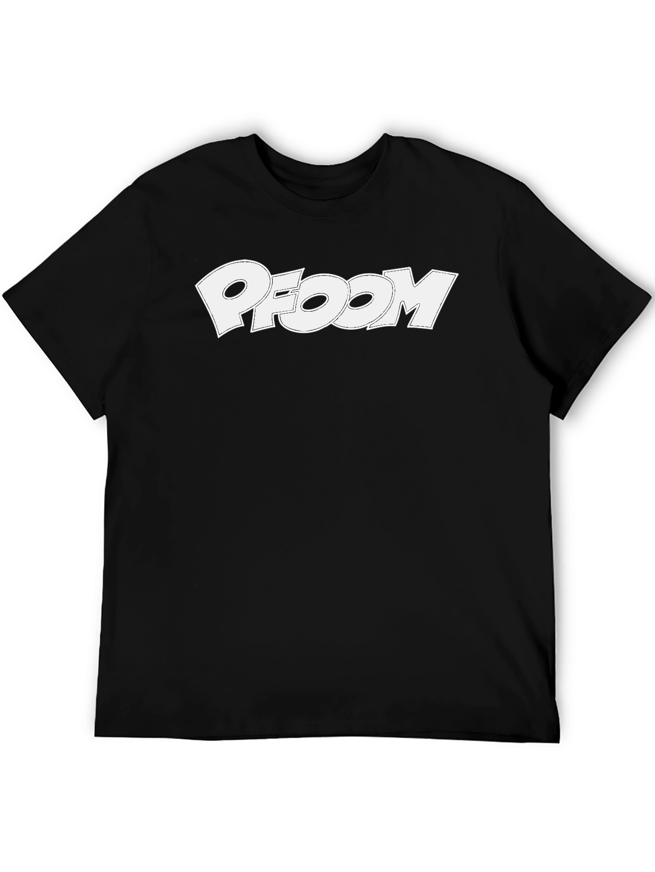 Black PFOOM Graphic Tee - Black Cotton Blend view 5