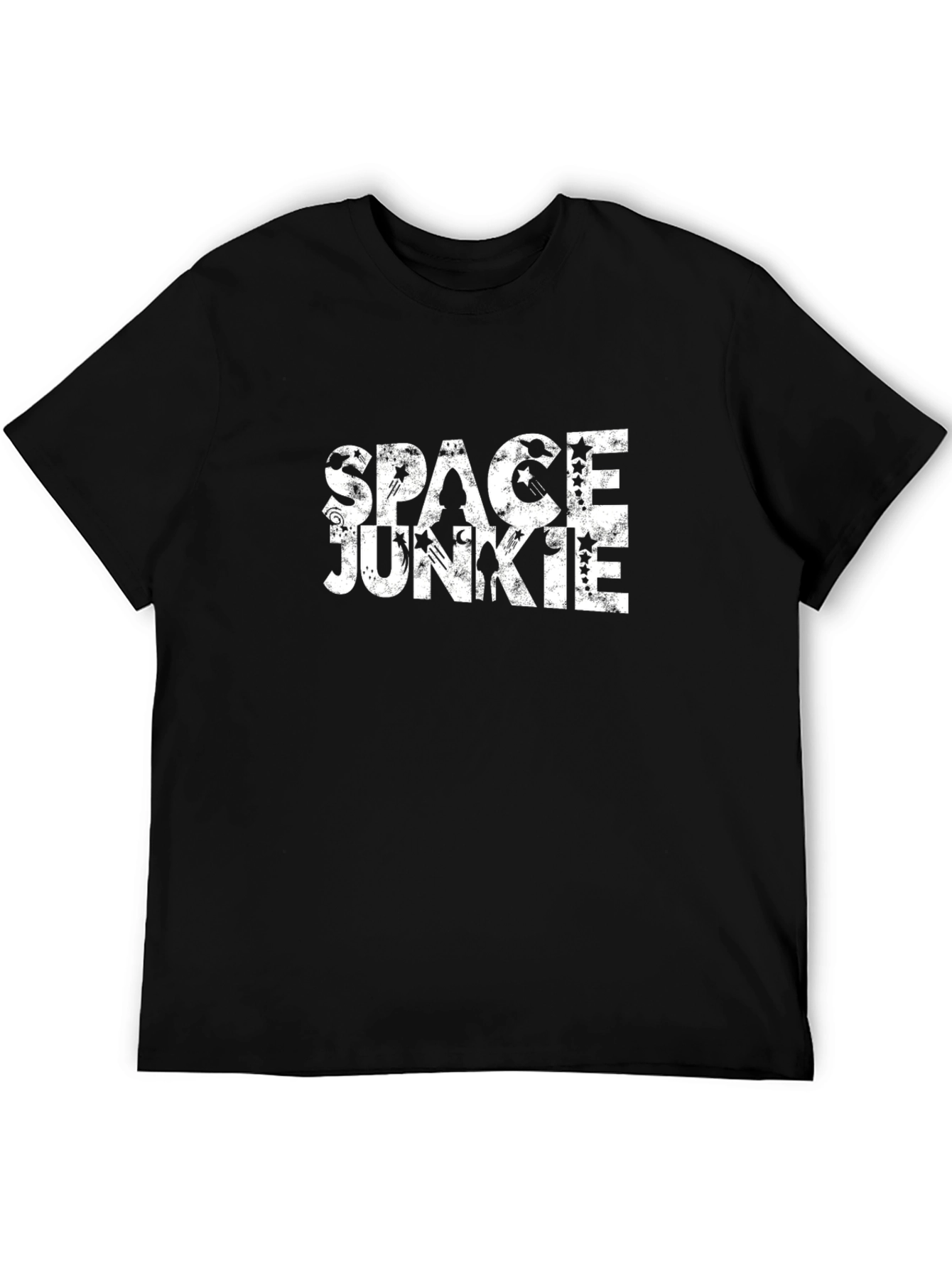 Black Space Junkie Graphic Tee - Black view 5