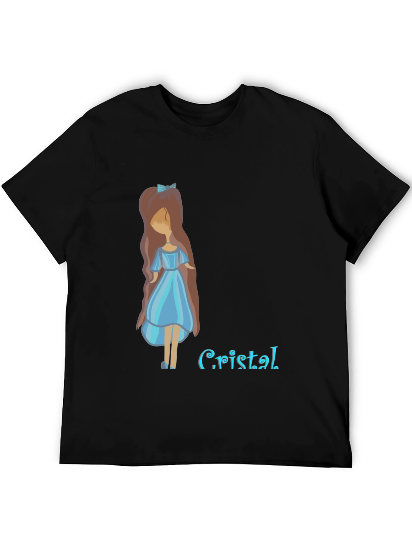 Black Girl with Blue Dress T-Shirt view 5