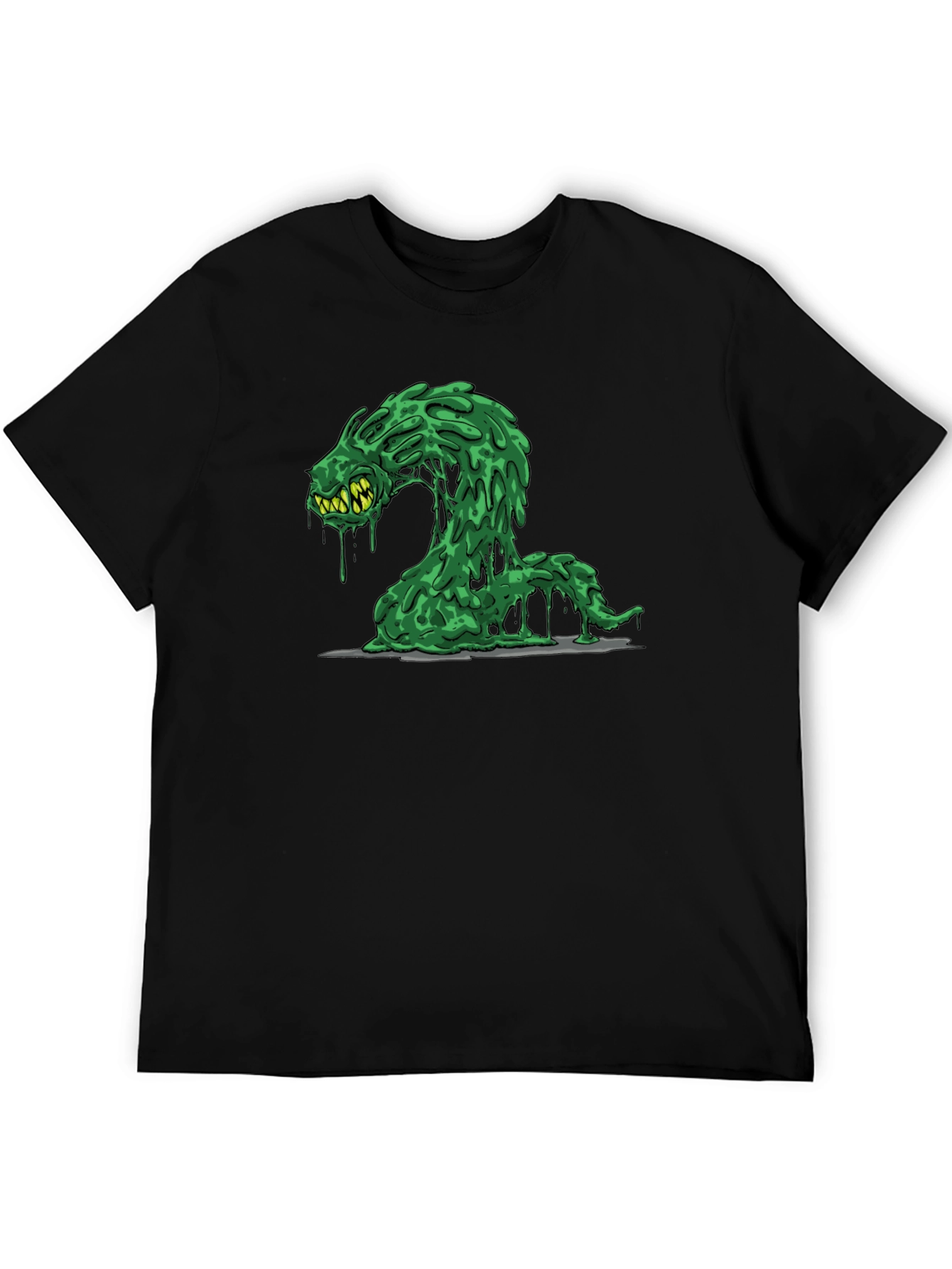 Black Slime Monster Graphic T-Shirt - Unique Creature Design view 5