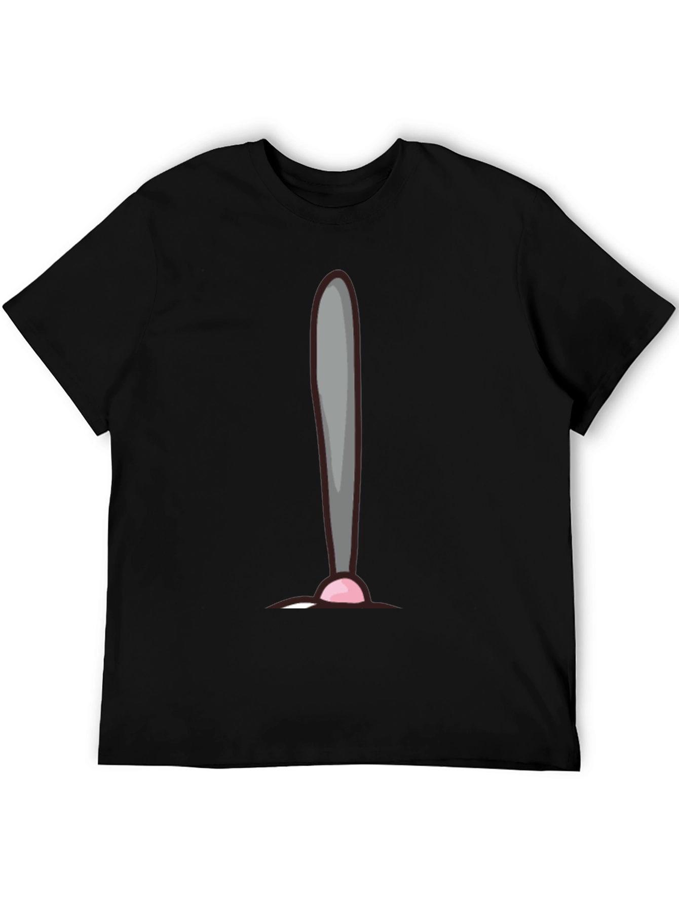 Black Humorous Cat Tongue T-Shirt view 5