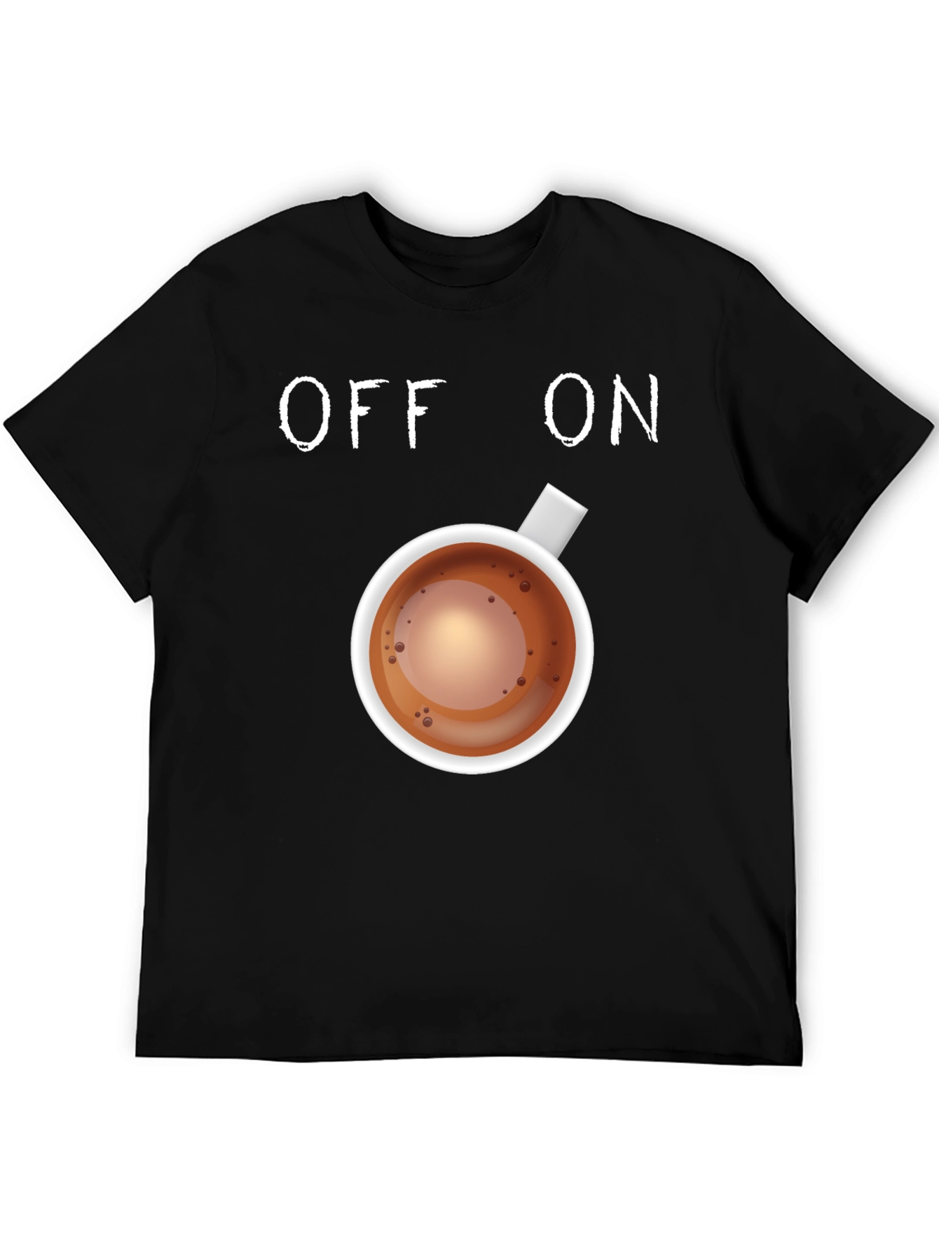 Black Coffee Lover T-Shirt: Off-On Caffeine Mode view 5