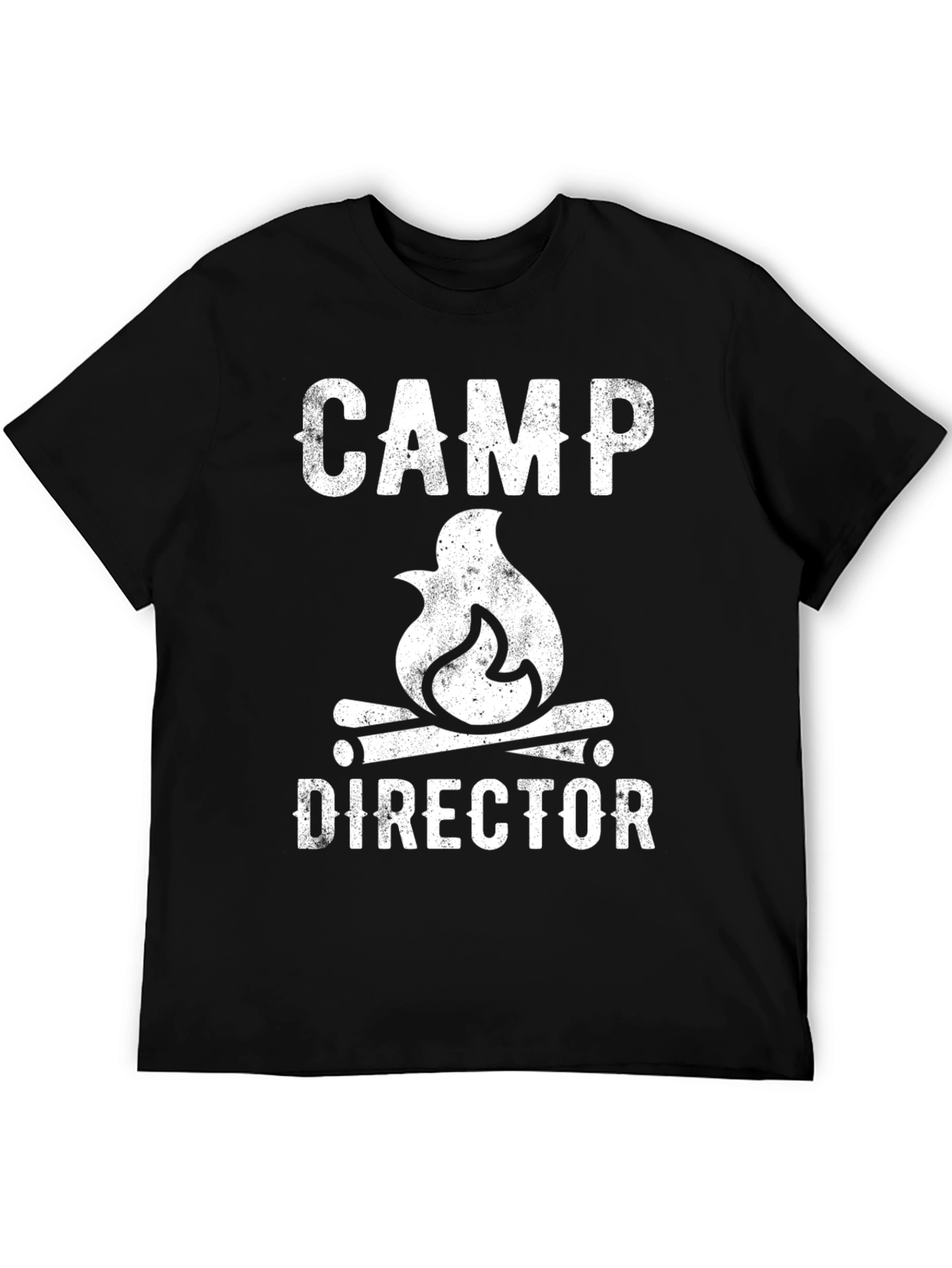 Black Camp Director Graphic Tee - Black Cotton T-Shirt view 5