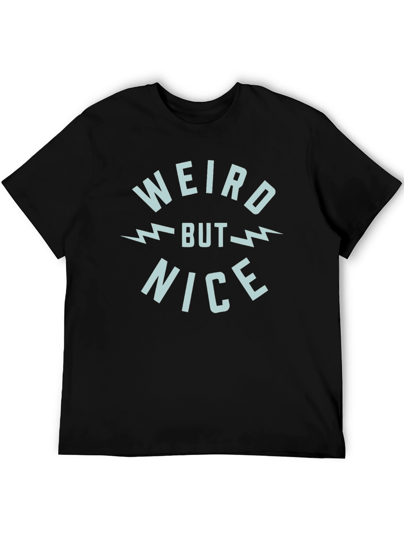 Black Weird But Nice Graphic T-Shirt - Soft Cotton Tee view 5