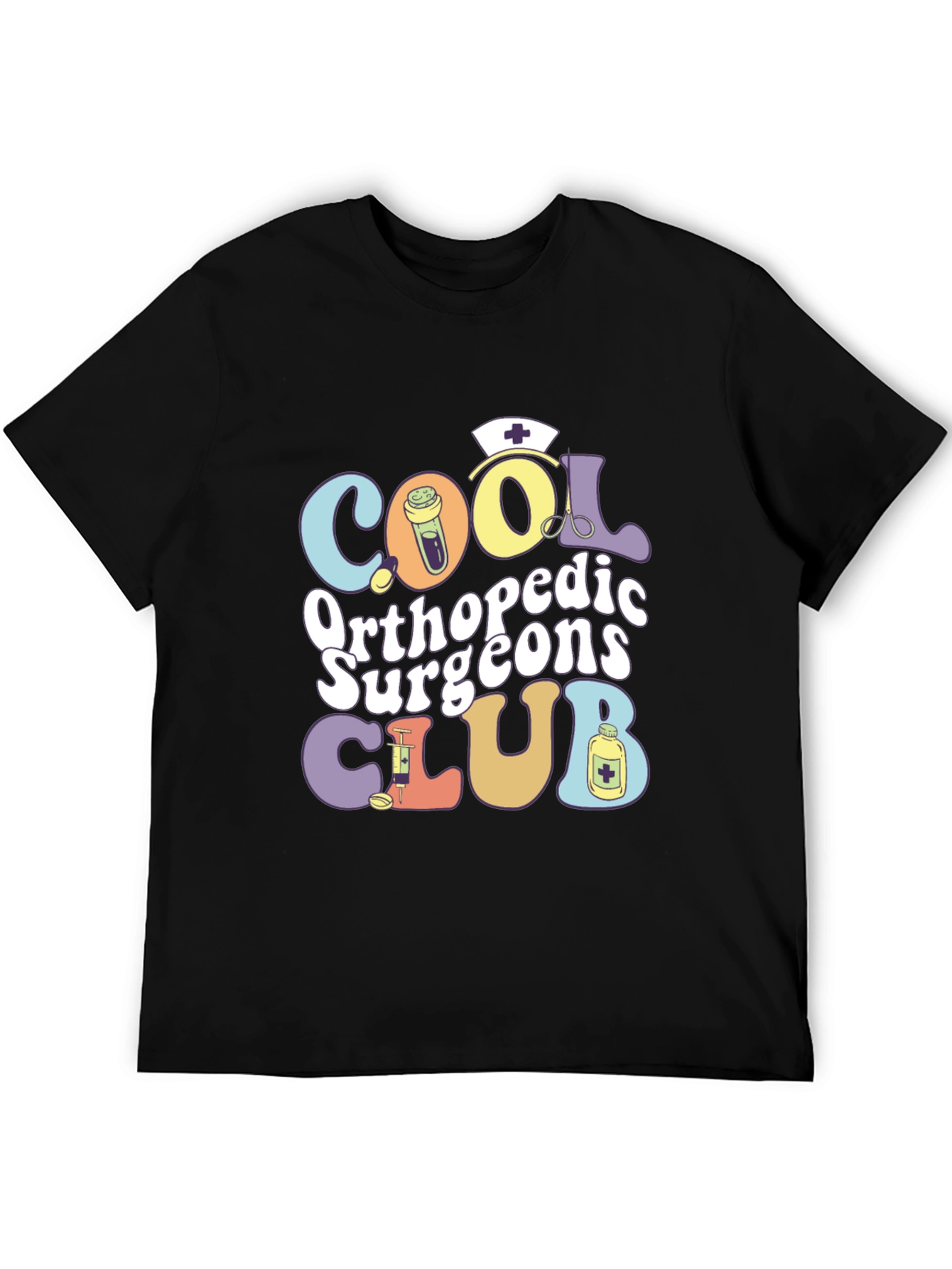 Black Cool Orthopedic Surgeons Club T-Shirt view 5