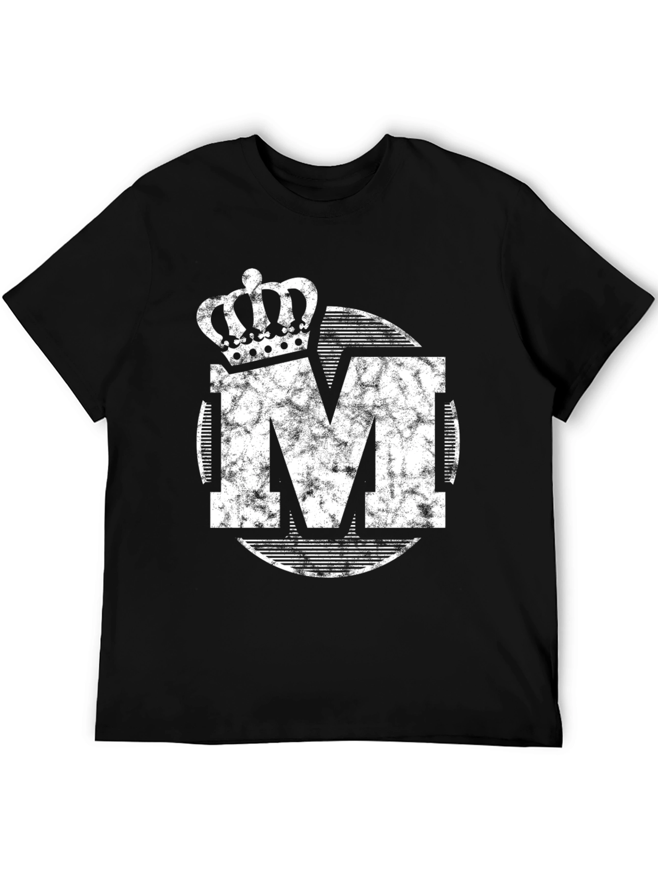 Black King M Crown Graphic Tee - Distressed Print view 5