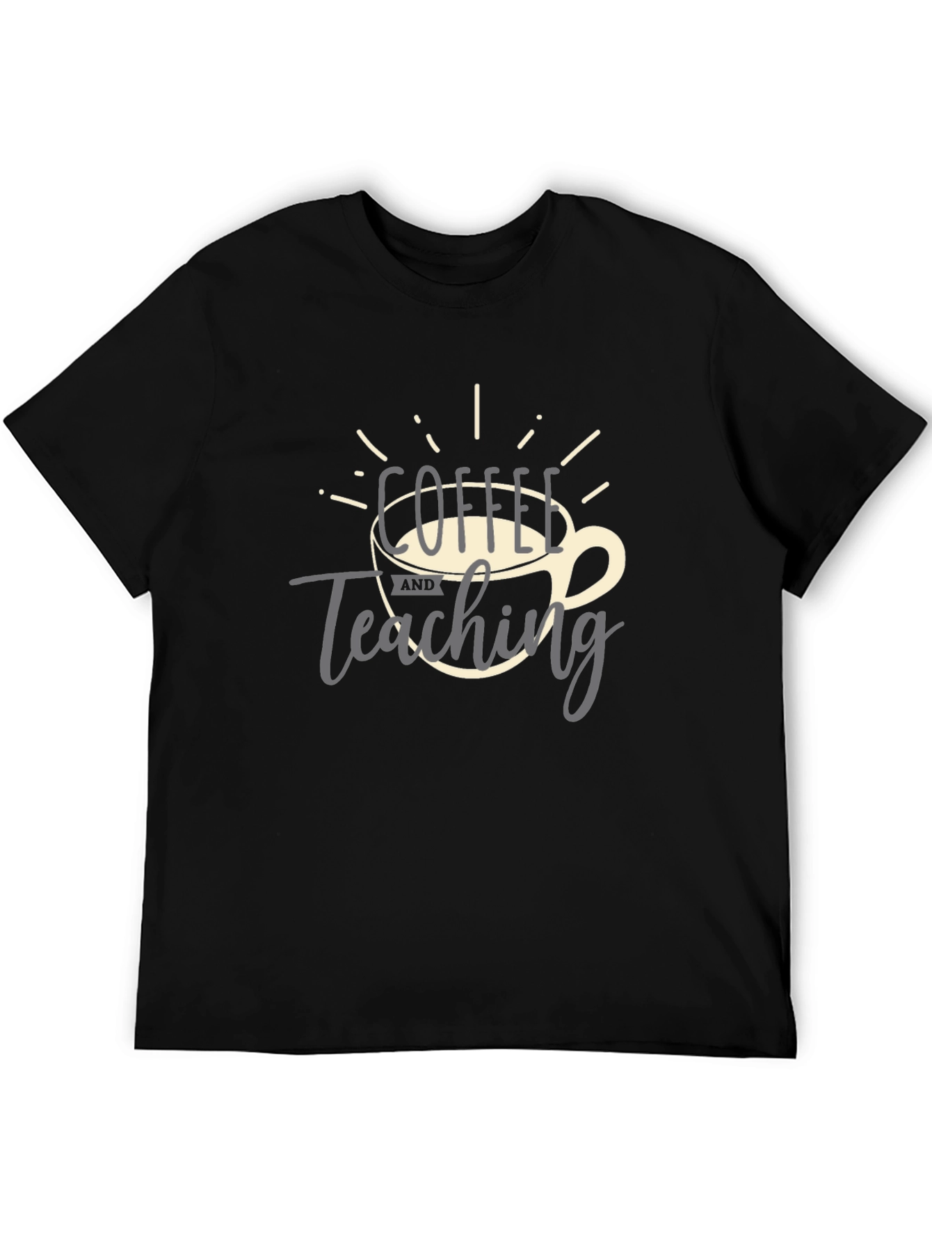 Black Coffee and Teaching Graphic Tee - Teacher Gift Idea view 5