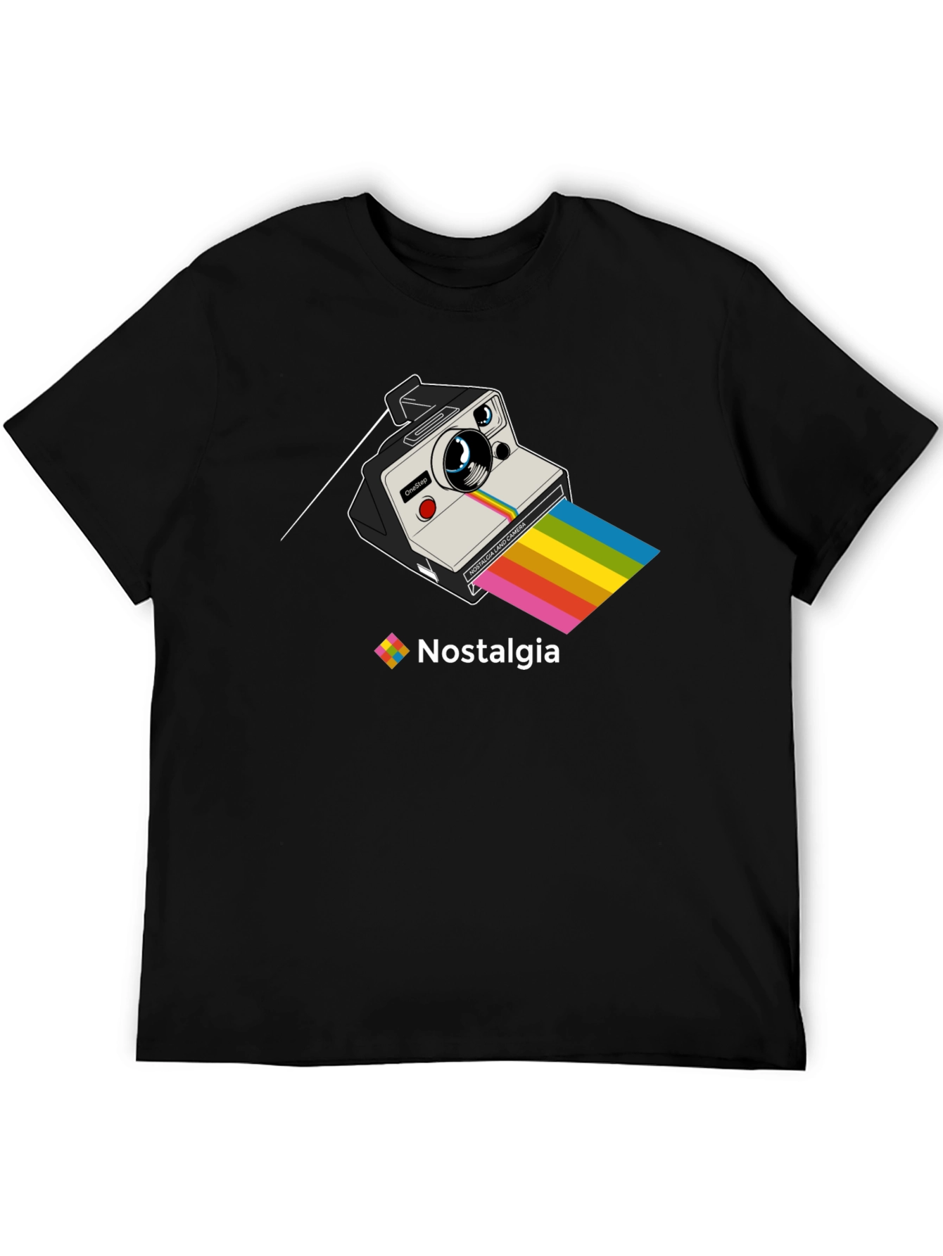 Black Retro Camera Nostalgia T-Shirt view 5