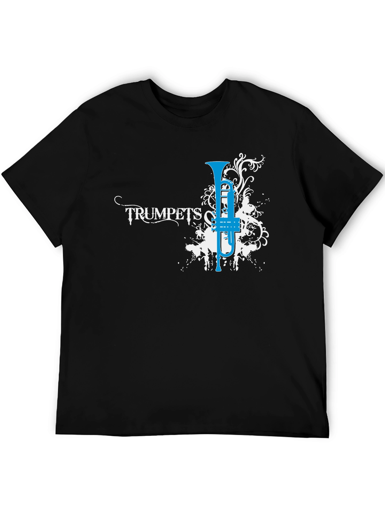 Black Trumpets Graphic Tee - Music Lover's T-Shirt view 5