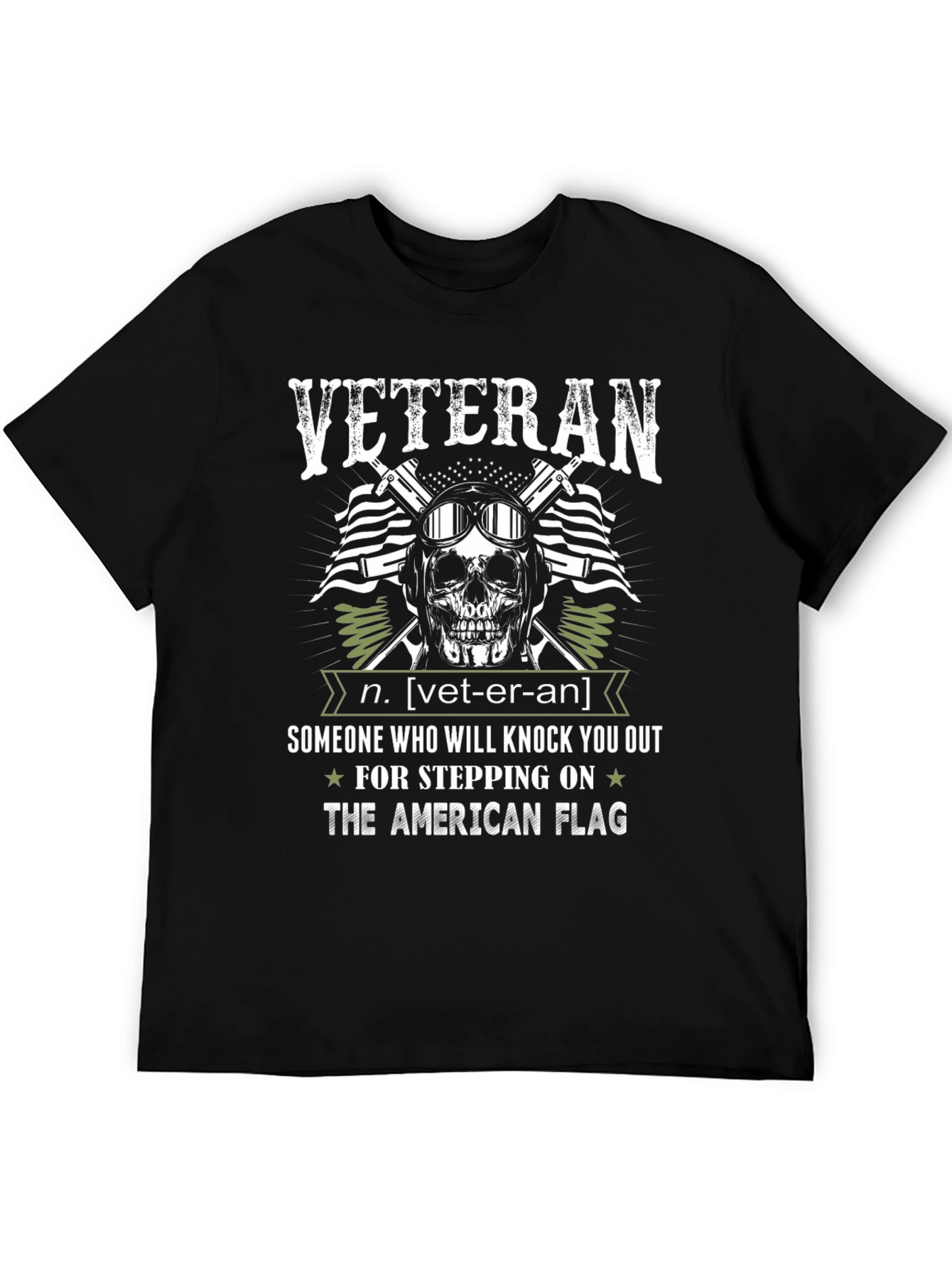 Black Veteran Definition Graphic T-Shirt view 5