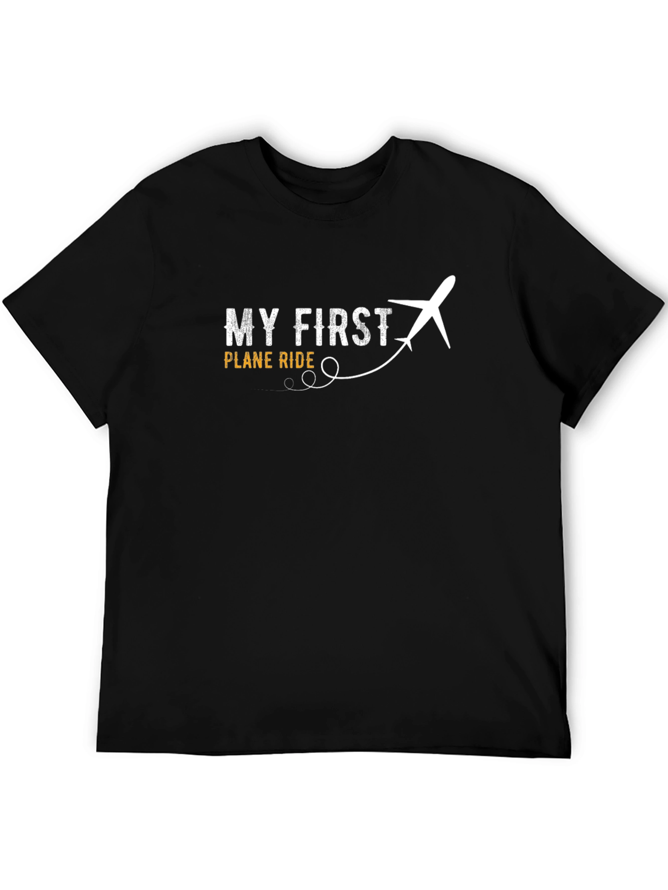 Black My First Plane Ride Graphic T-Shirt view 5