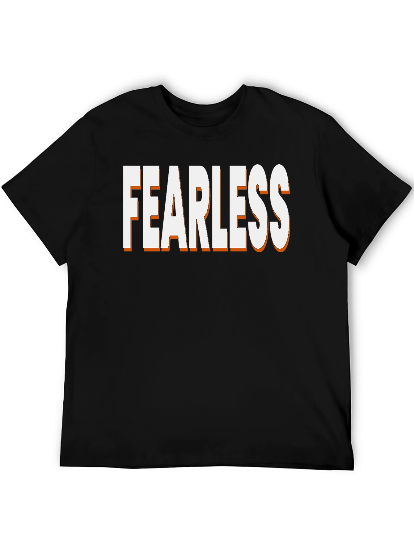 Black Fearless Graphic Tee - Bold Statement Shirt view 5