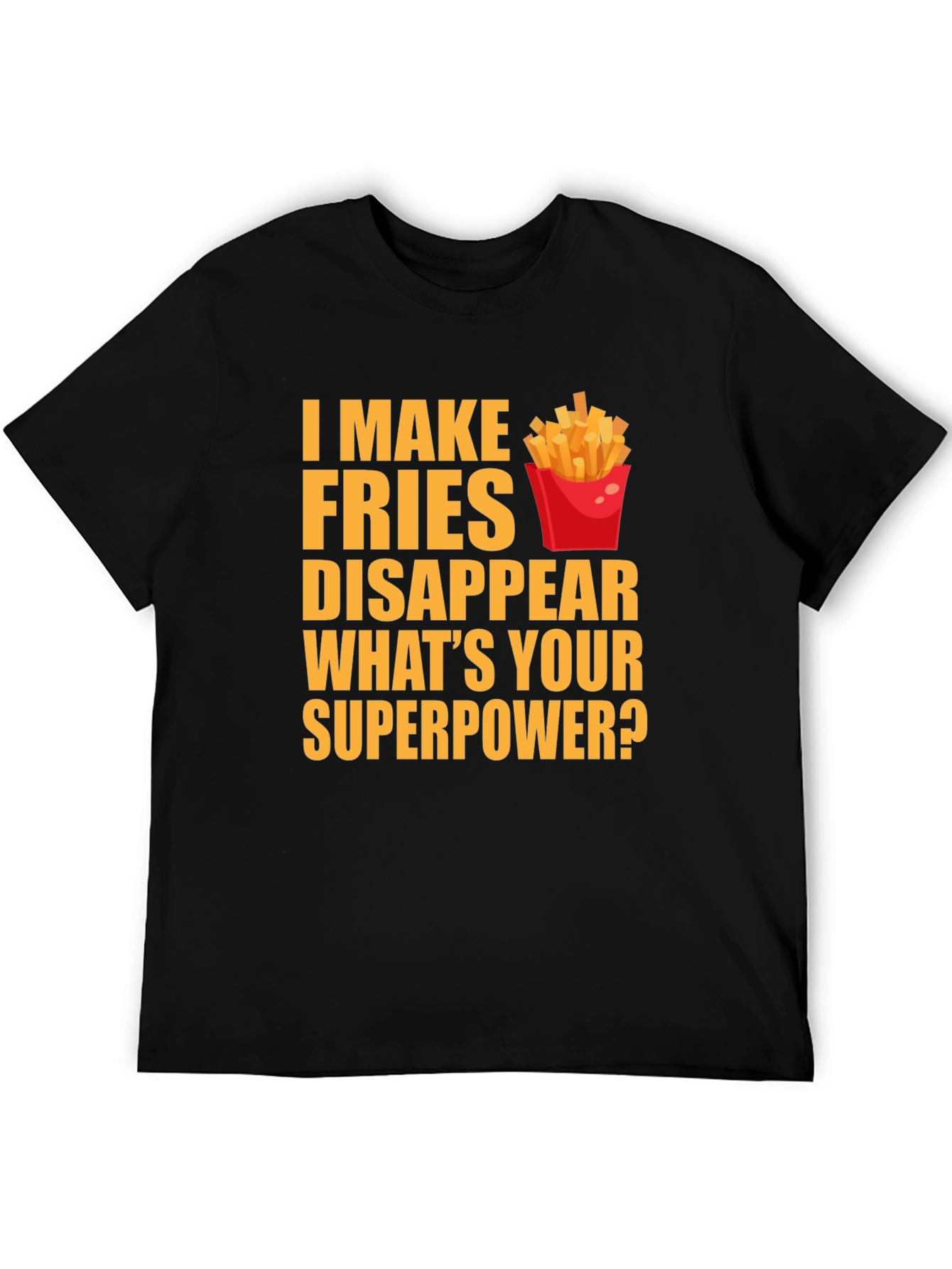 Black Fries Superpower T-Shirt view 5