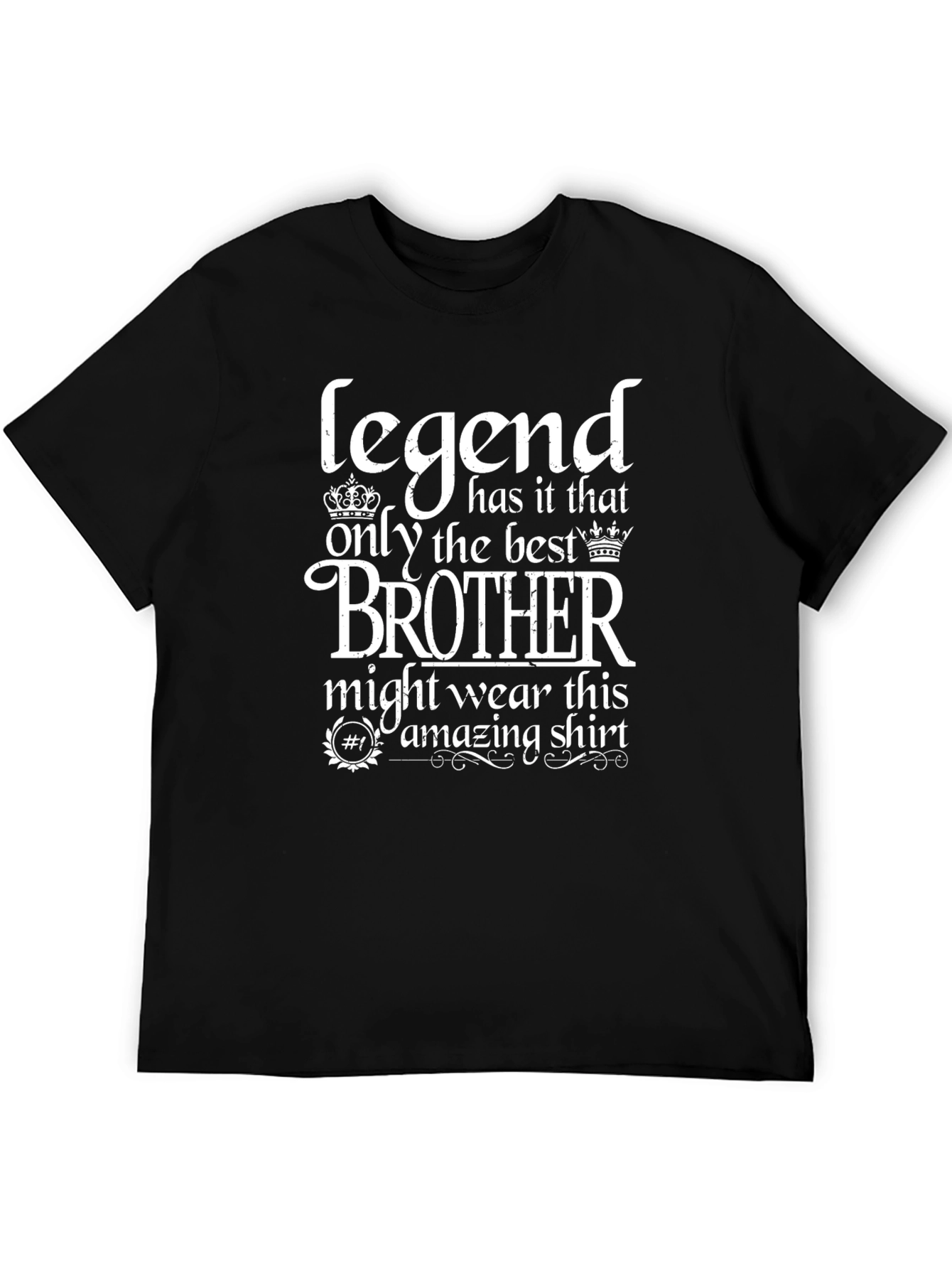 Black Legendary Brother T-Shirt, Best Brother Ever Tee view 5