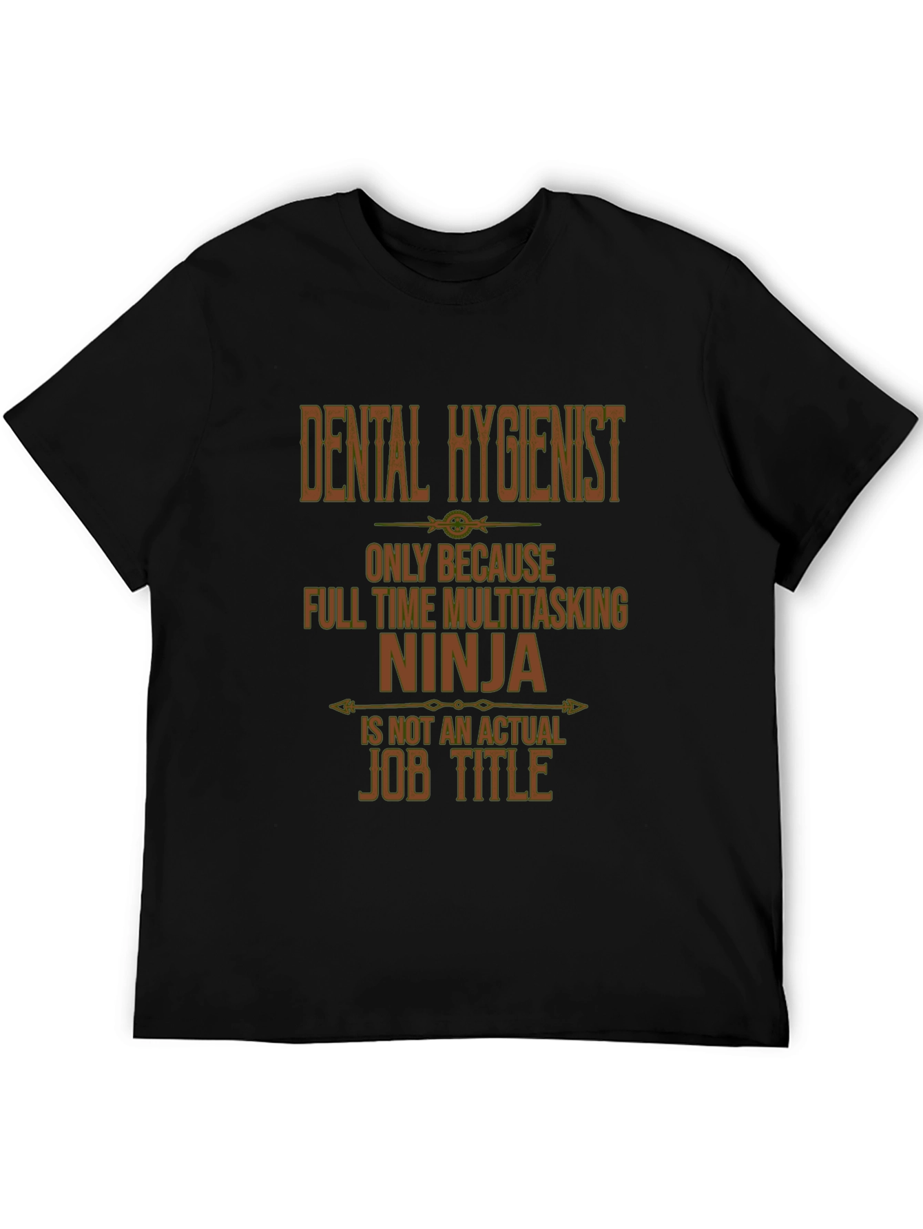 Black Dental Hygienist Multitasking Ninja T-Shirt view 5