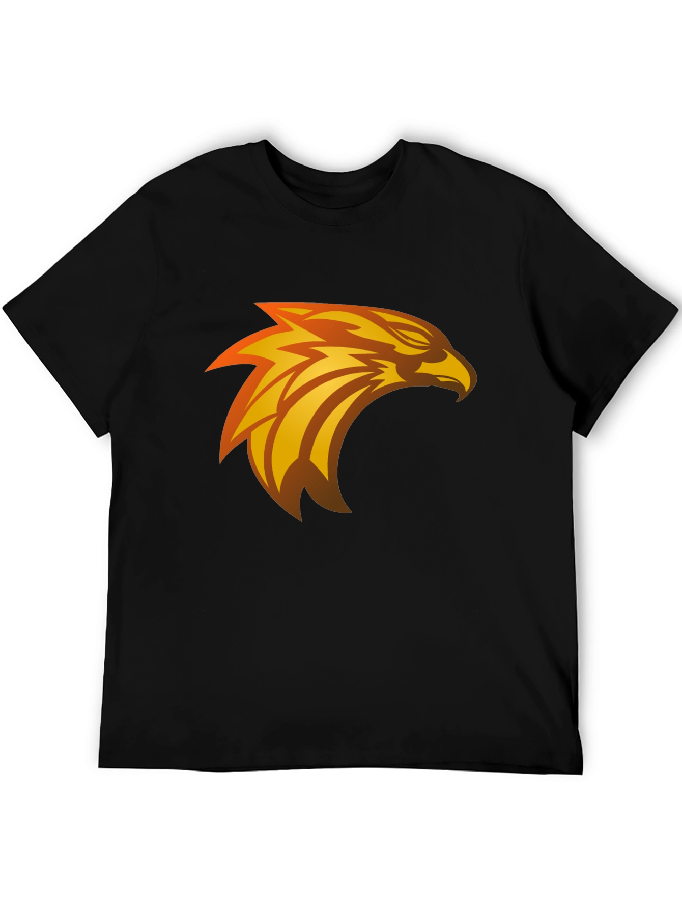 Black Black T-Shirt with Eagle Graphic Design view 5