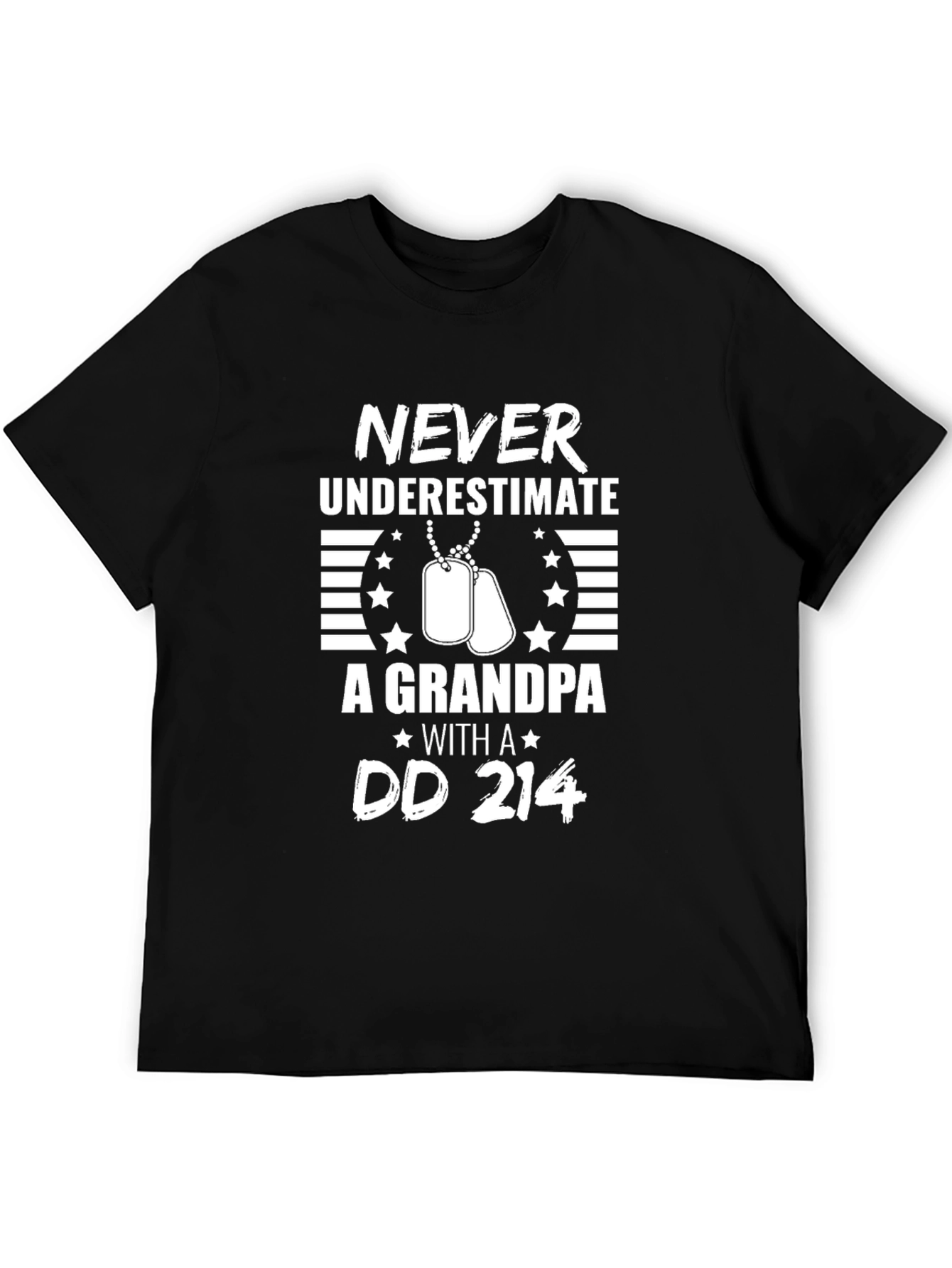 Black Never Underestimate Grandpa DD 214 T-Shirt view 5