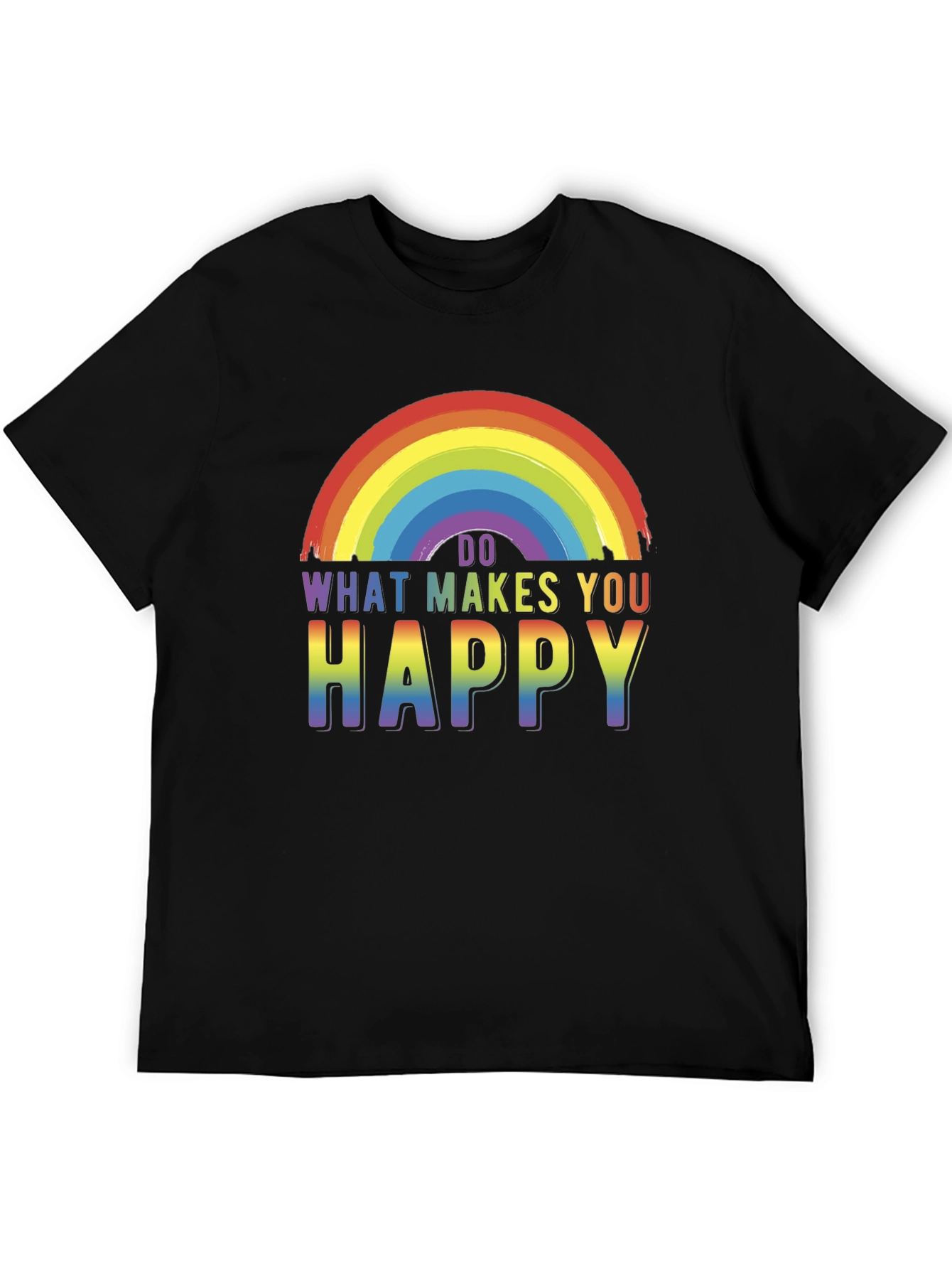 Black Rainbow 'Do What Makes You Happy' Black Tee view 5