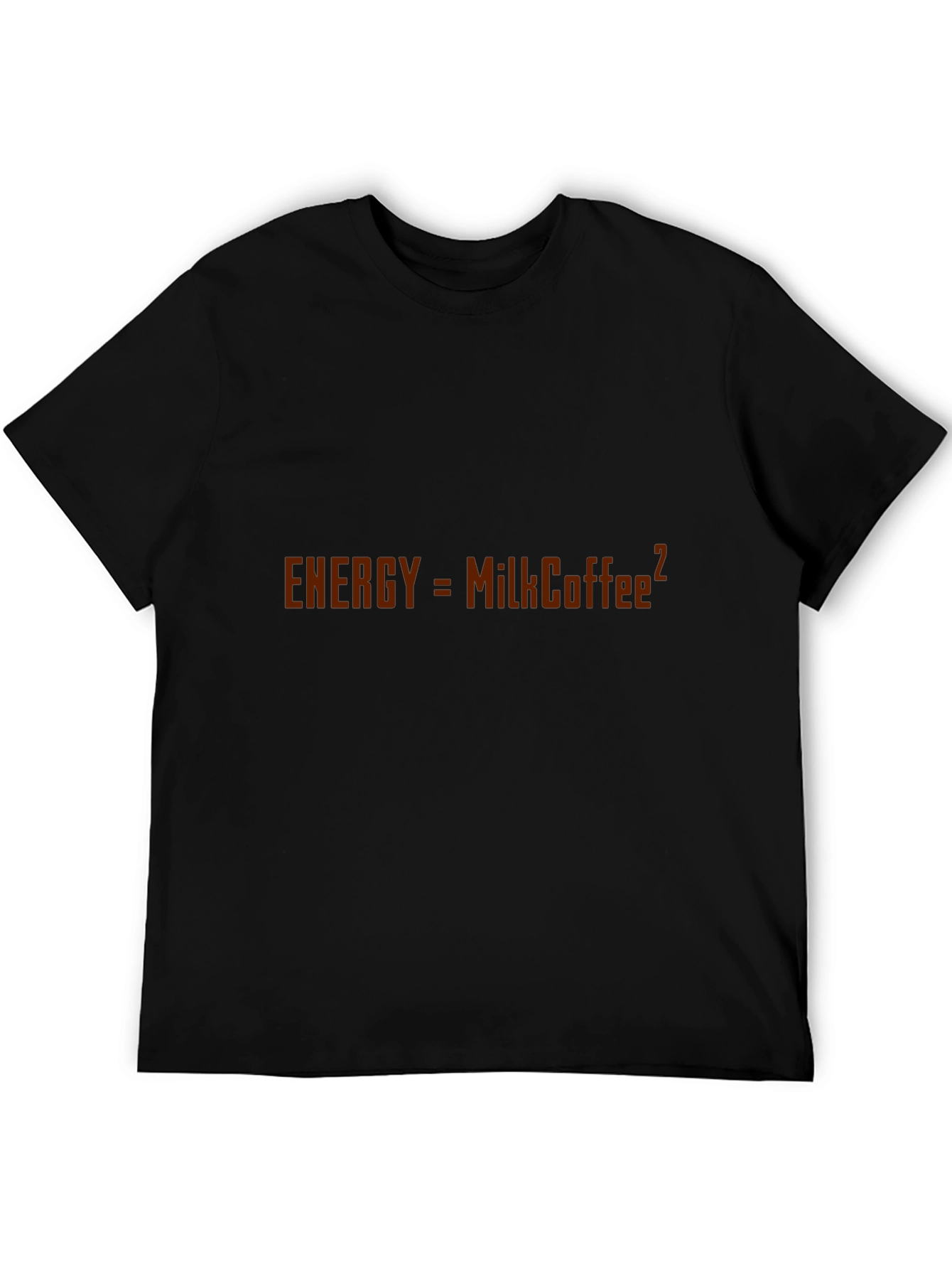 Black Funny Physics Milk Coffee Energy T-Shirt view 5