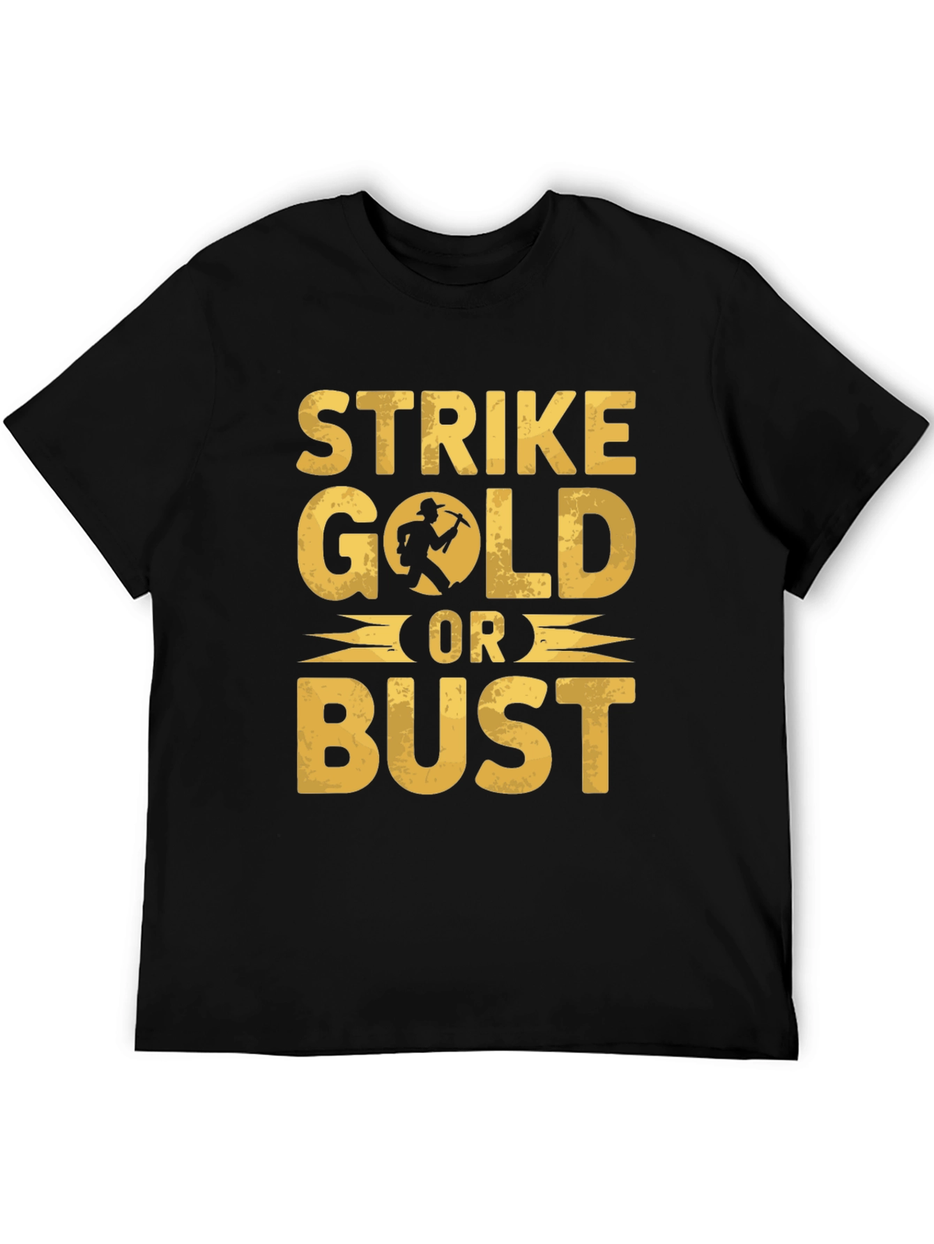 Black Strike Gold T-Shirt - Gold Rush Graphic Tee view 5