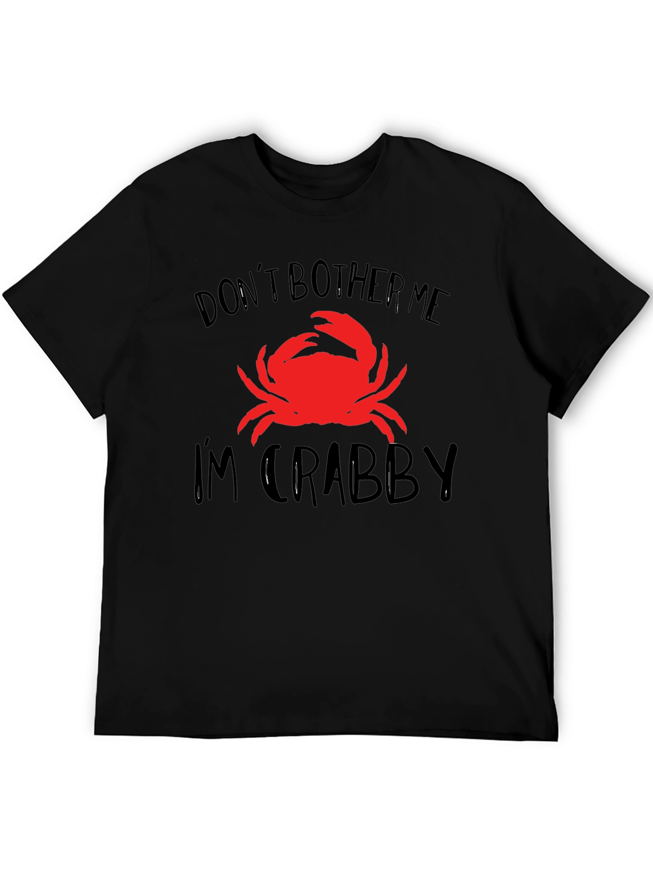 Black Don't Bother Me I'm Crabby T-Shirt Funny Crab Tee view 5