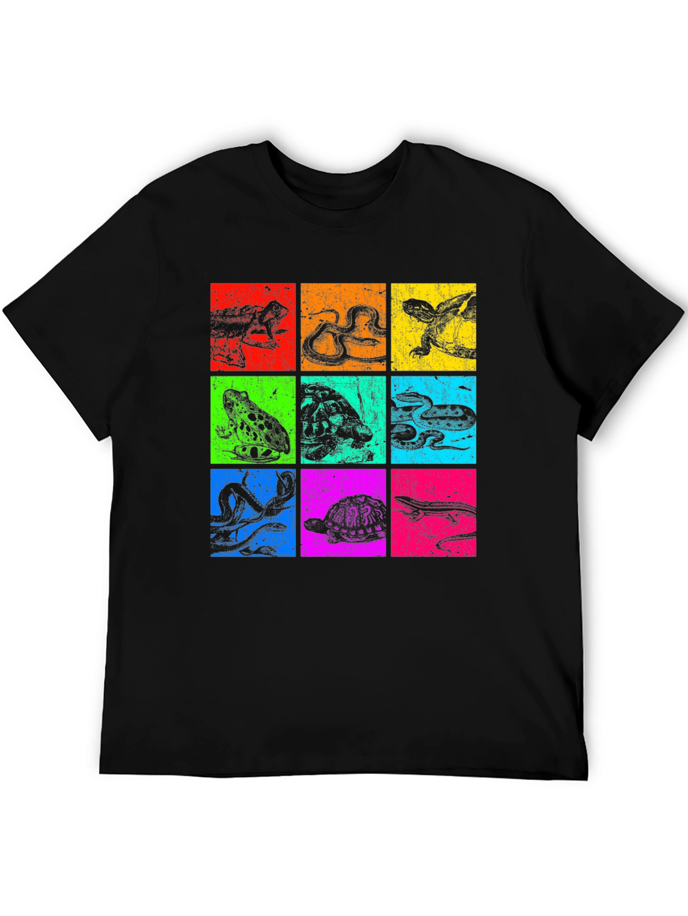 Black Reptile Pop Art Graphic T-Shirt view 5