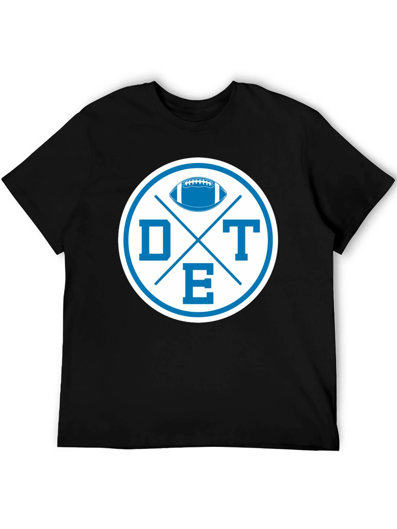 Black DTE Football Graphic Tee - Classic Sports Style view 5