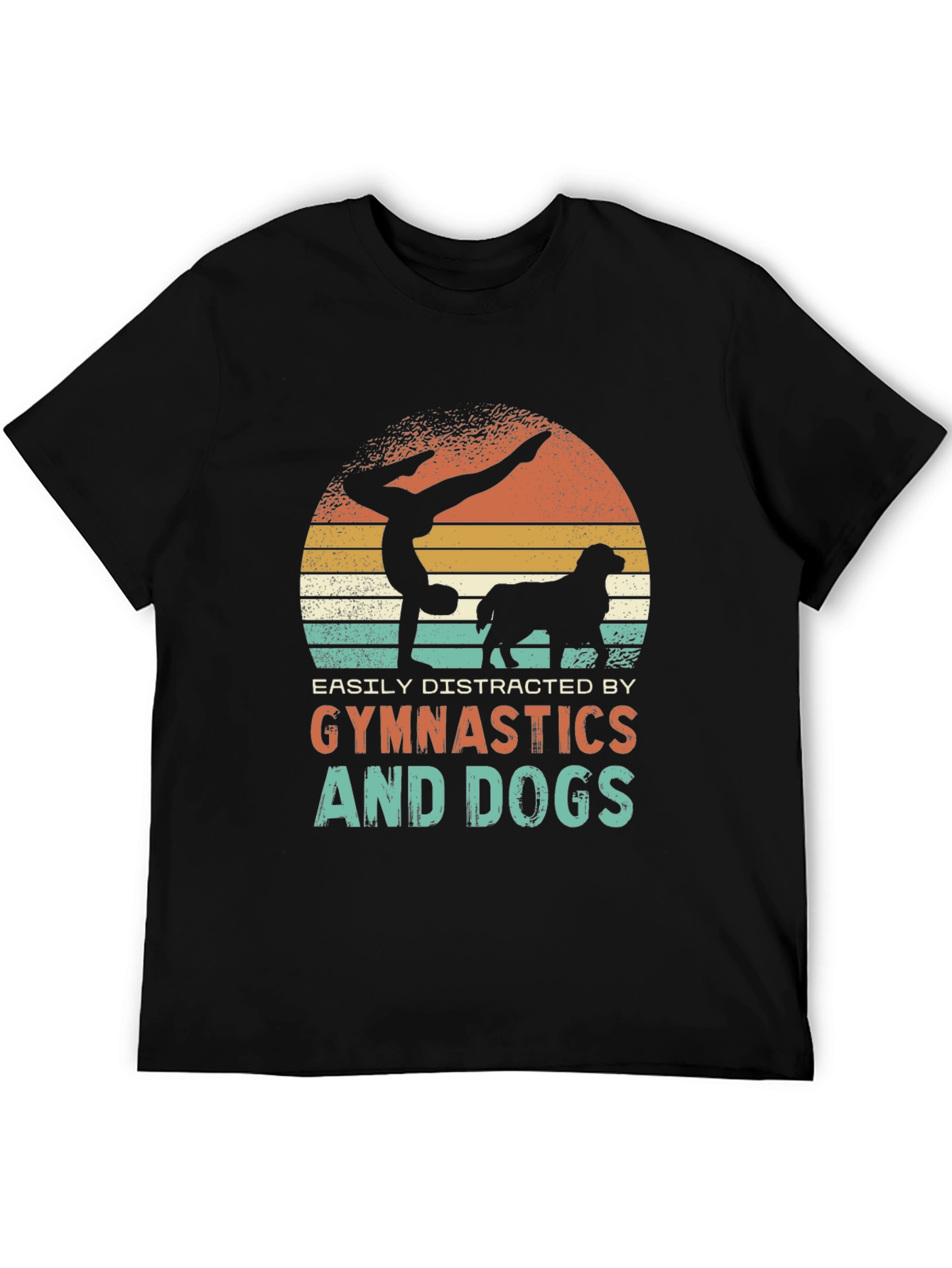 Black Gymnastics and Dogs T-Shirt view 5