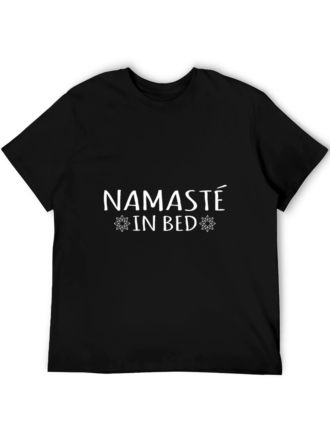 Black Namaste In Bed Black T-Shirt view 5