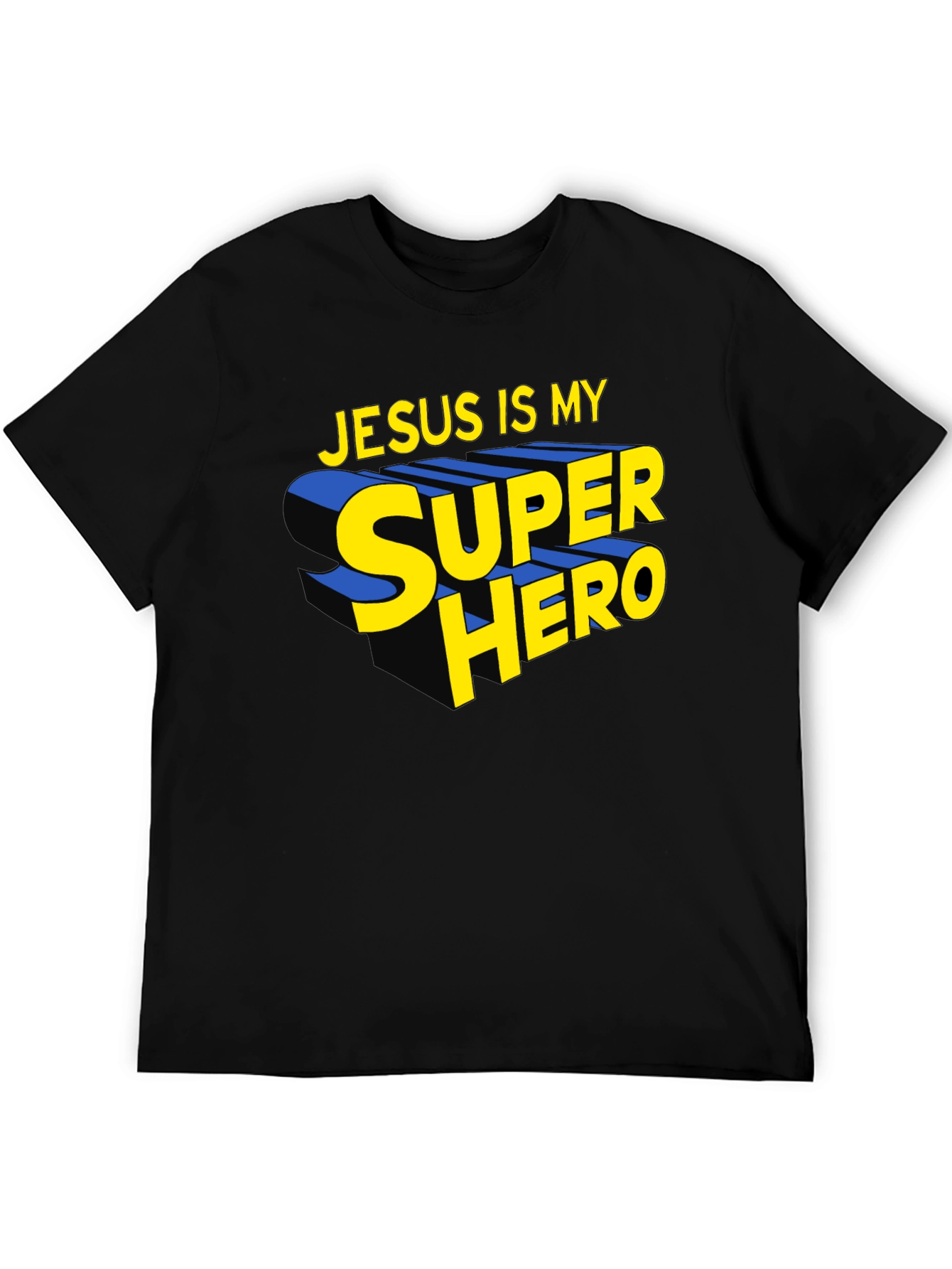 Black Jesus Is My Superhero Black Graphic Tee view 5