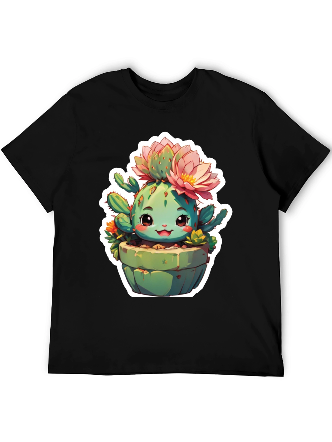 Black Cute Cactus Tee view 5