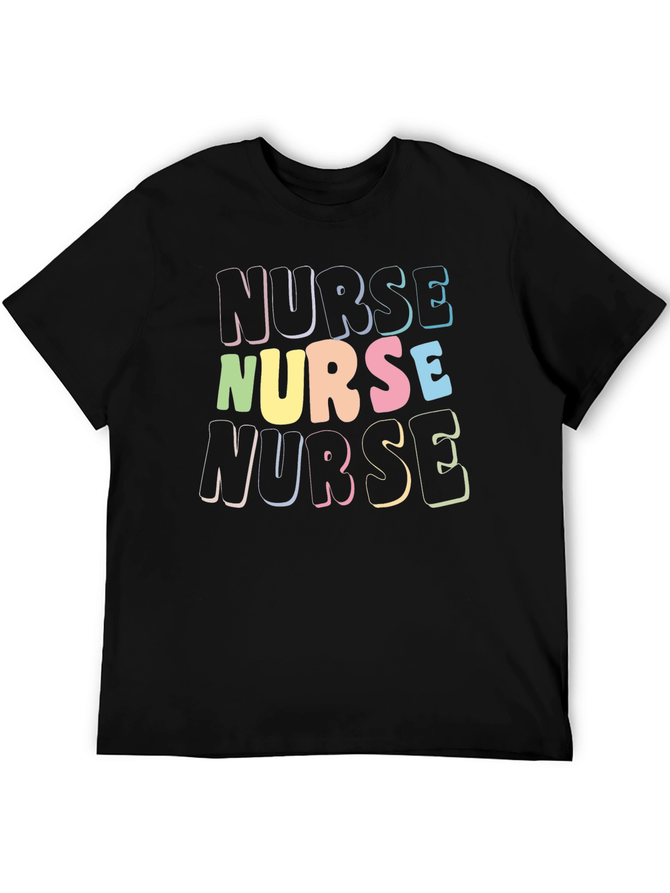 Black Nurse T-Shirt - Colorful & Comfortable view 5