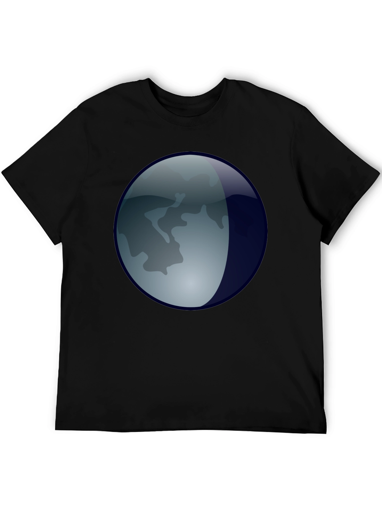 Black Lunar Orb T-Shirt - Black Graphic Tee view 5