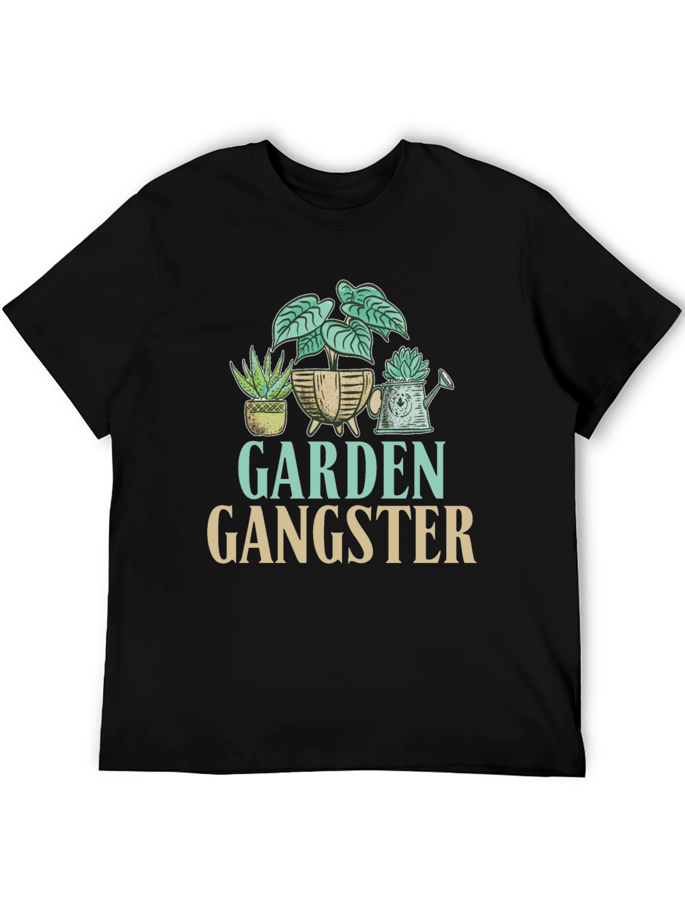 Black Garden Gangster Graphic T-Shirt view 5