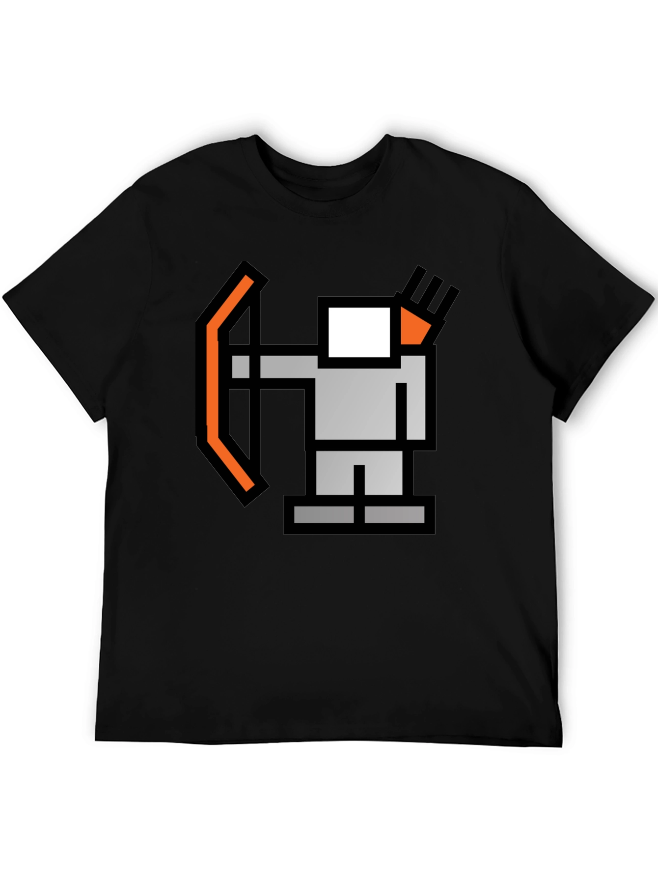 Black Pixel Archer Black T-Shirt view 5