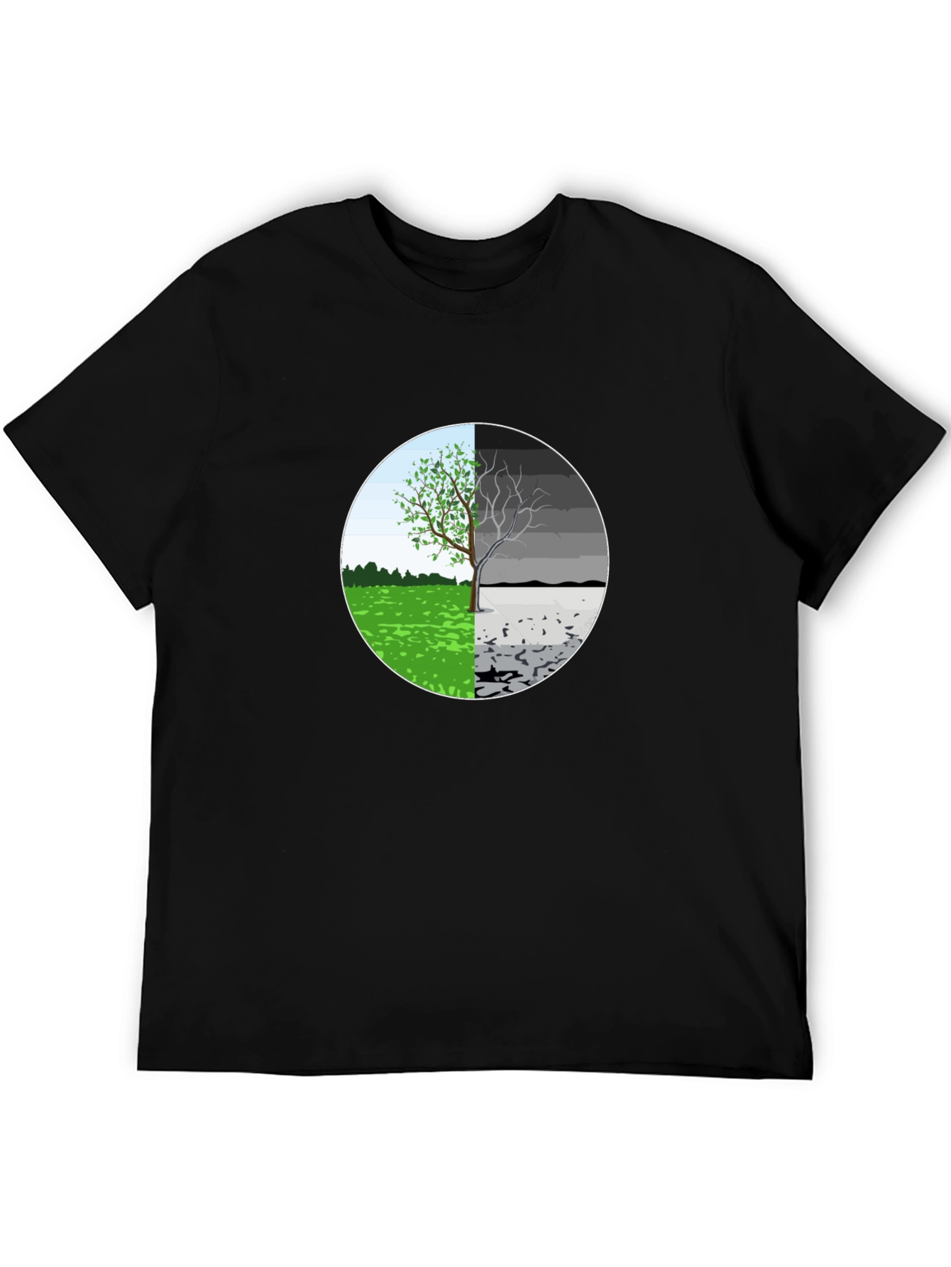 Black Nature's Balance Graphic T-Shirt view 5