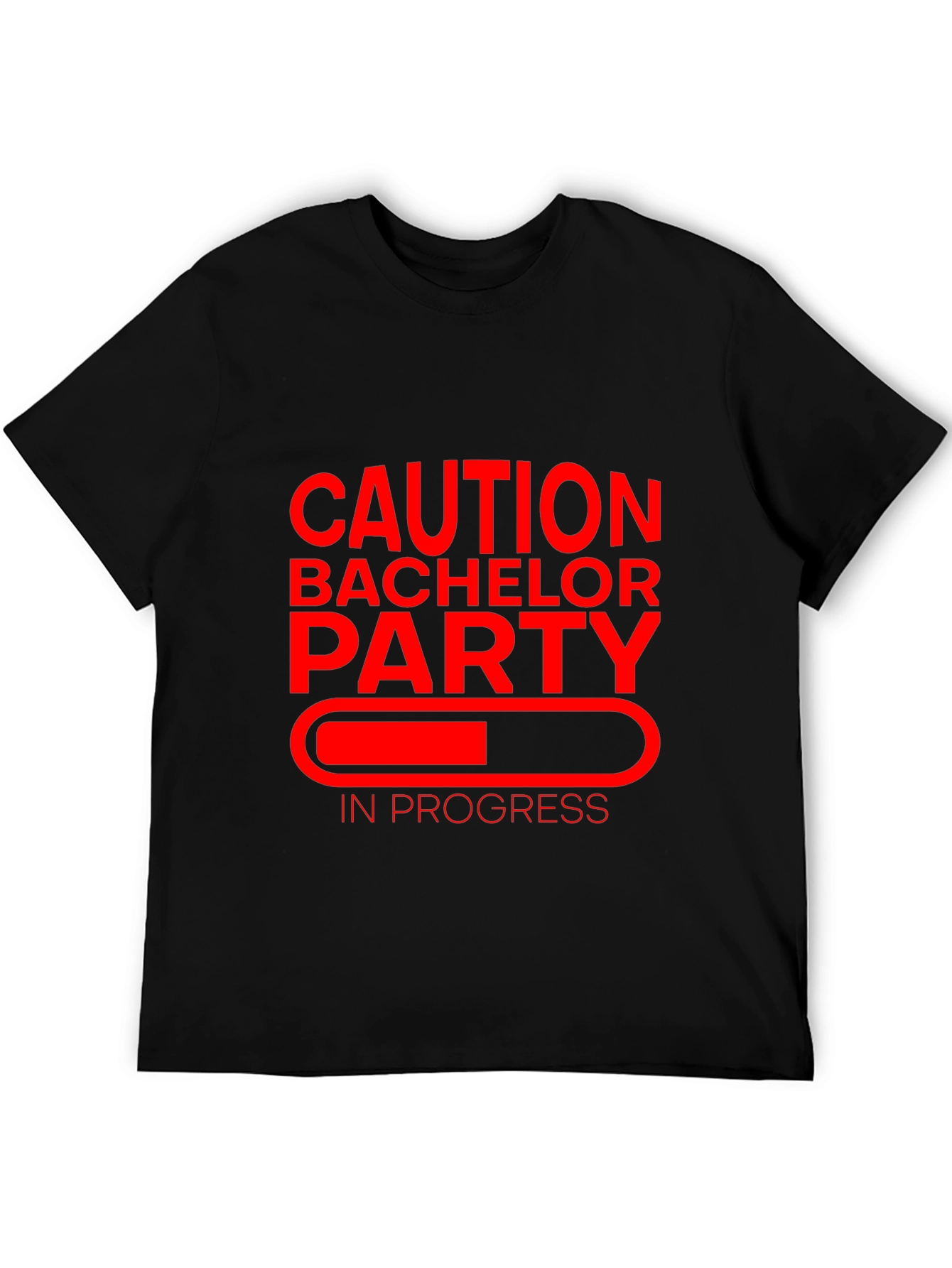 Black Caution Bachelor Party T-Shirt view 5