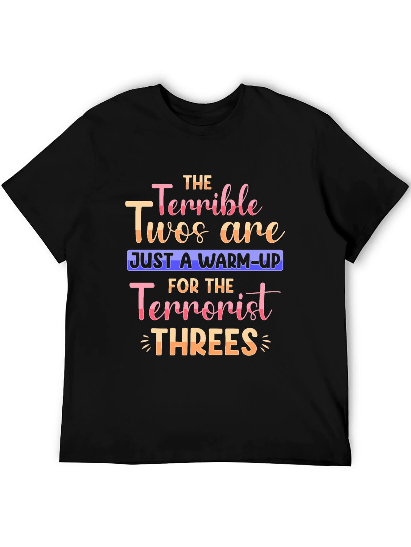 Black Terrible Twos Warm-Up T-Shirt view 5