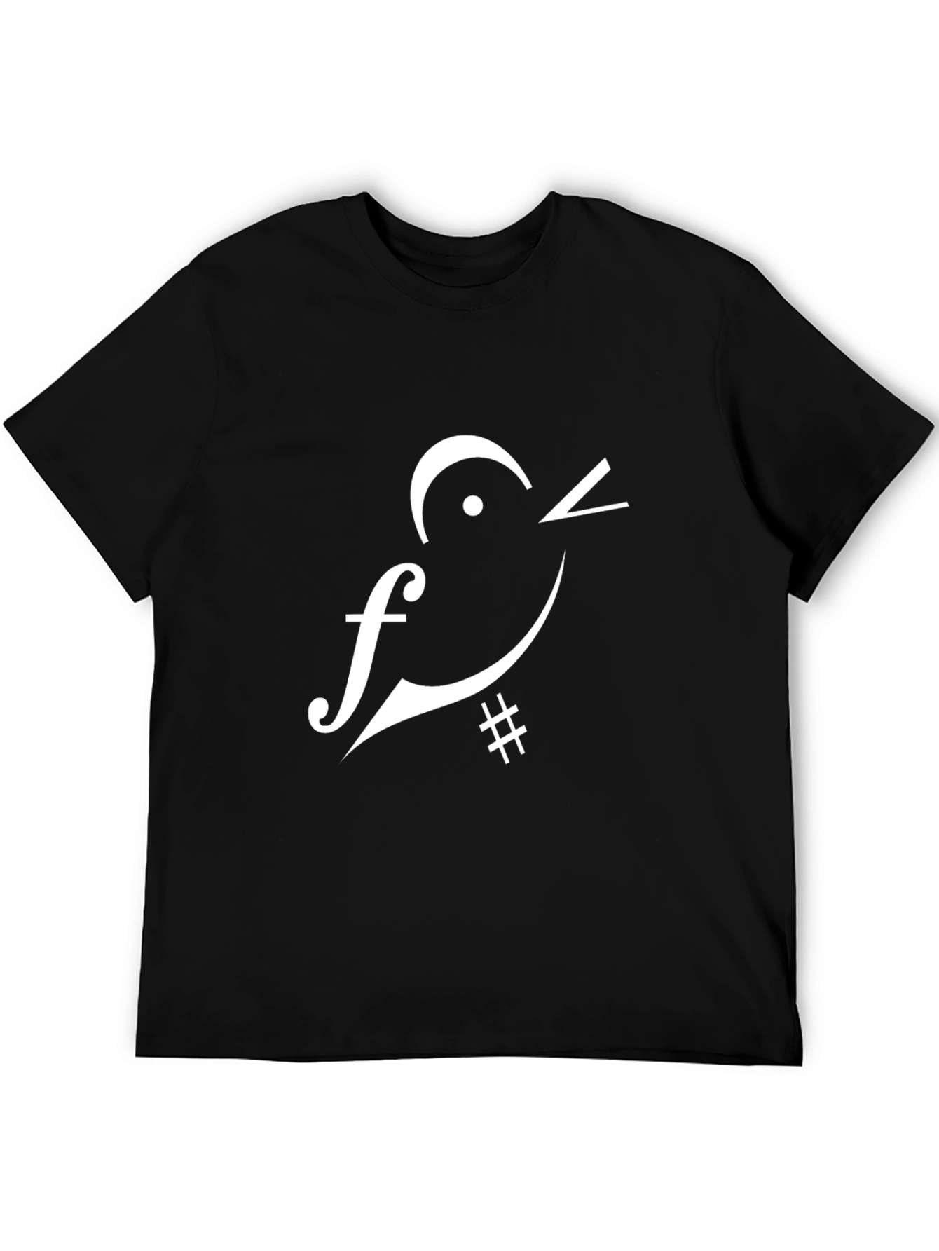 Black Musical Bird Black T-Shirt view 5