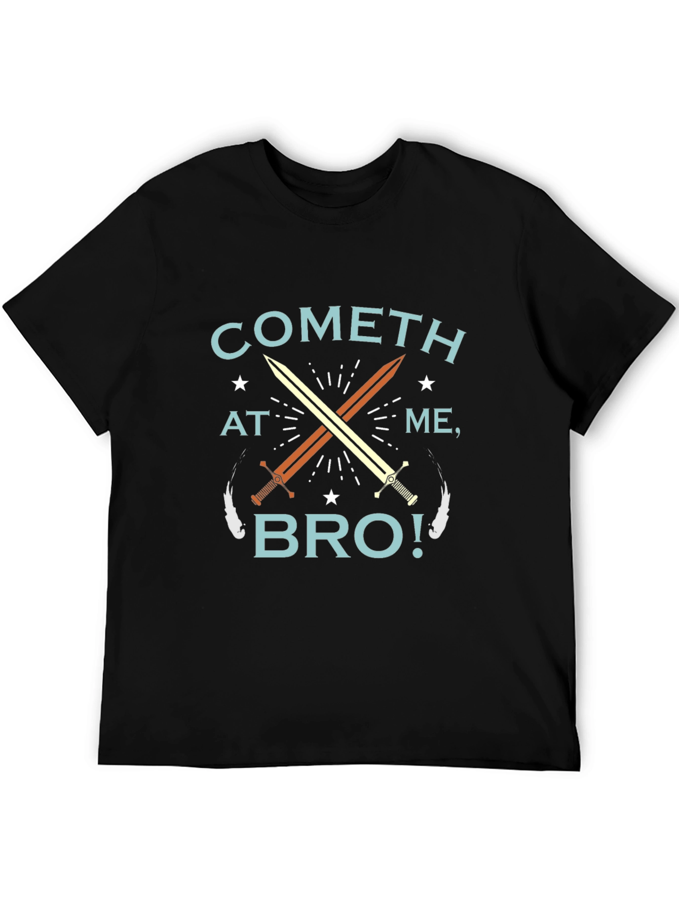 Black Cometh at Me Bro T-Shirt - Novelty Graphic Tee view 5