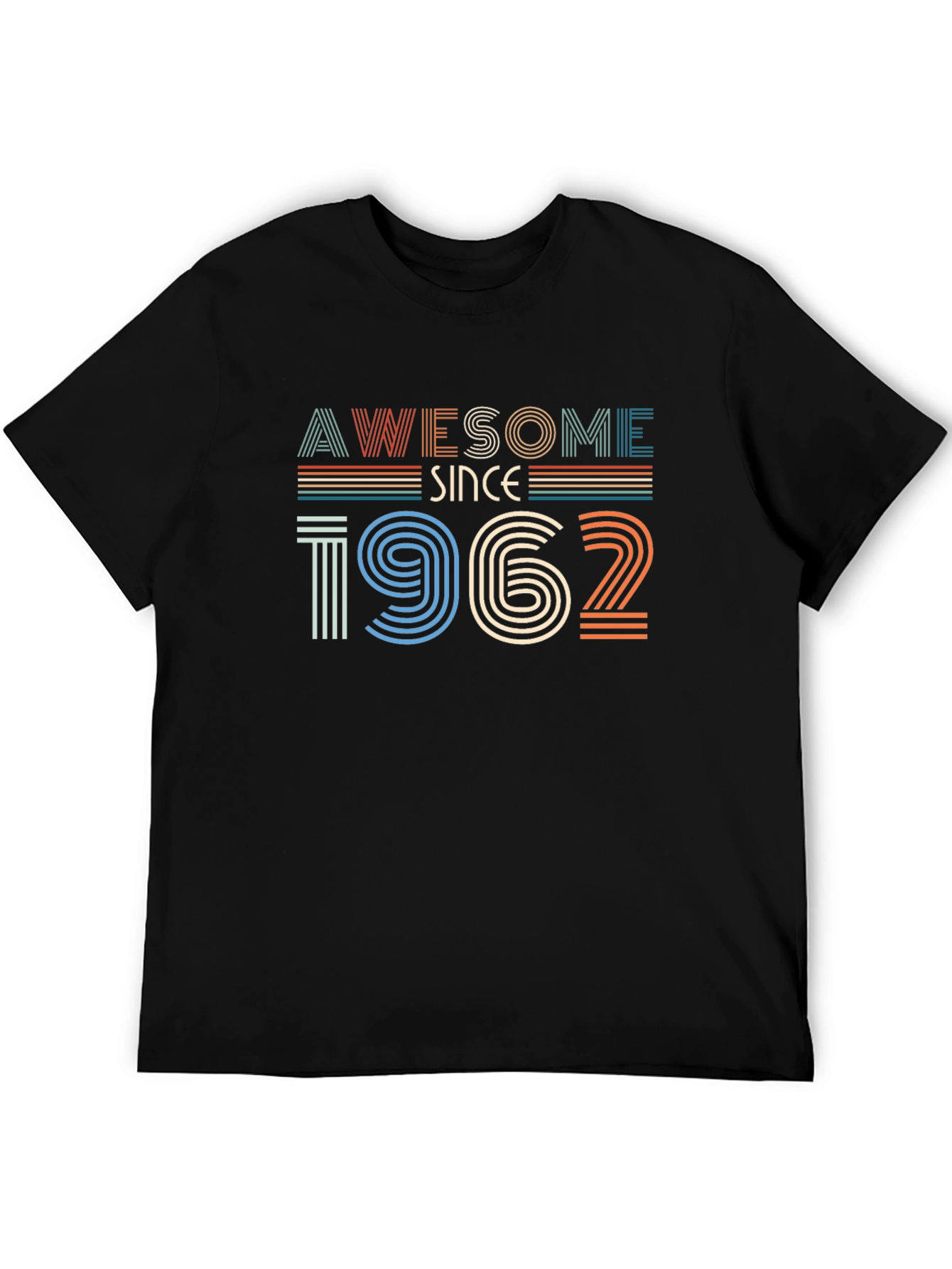 Black Awesome Since 1962 Black Graphic Tee view 5