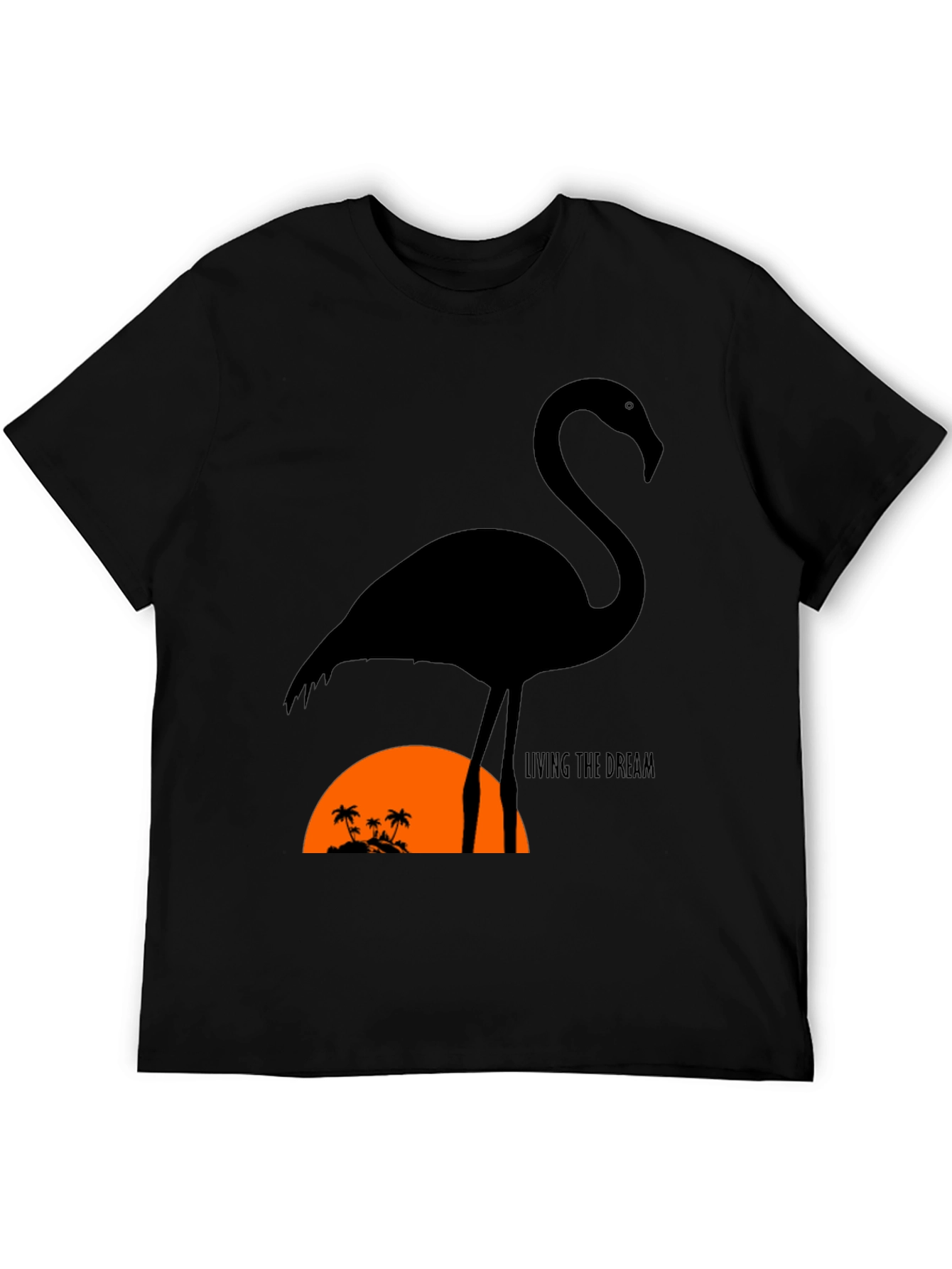 Black Flamingo Sunset Tee - Living The Dream view 5