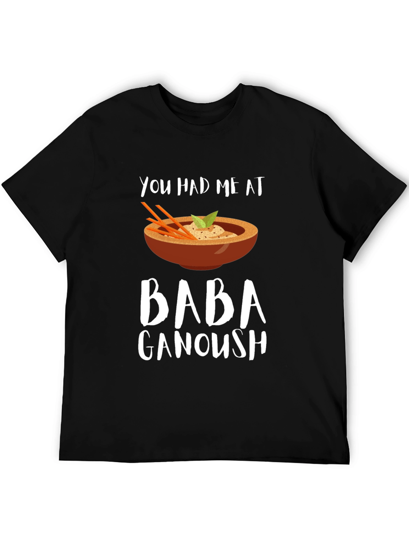 Black Baba Ganoush T-Shirt - Foodie Humor view 5