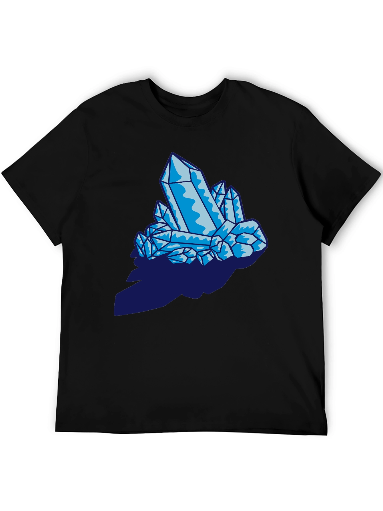 Black Crystal Graphic Print Black T-Shirt view 5