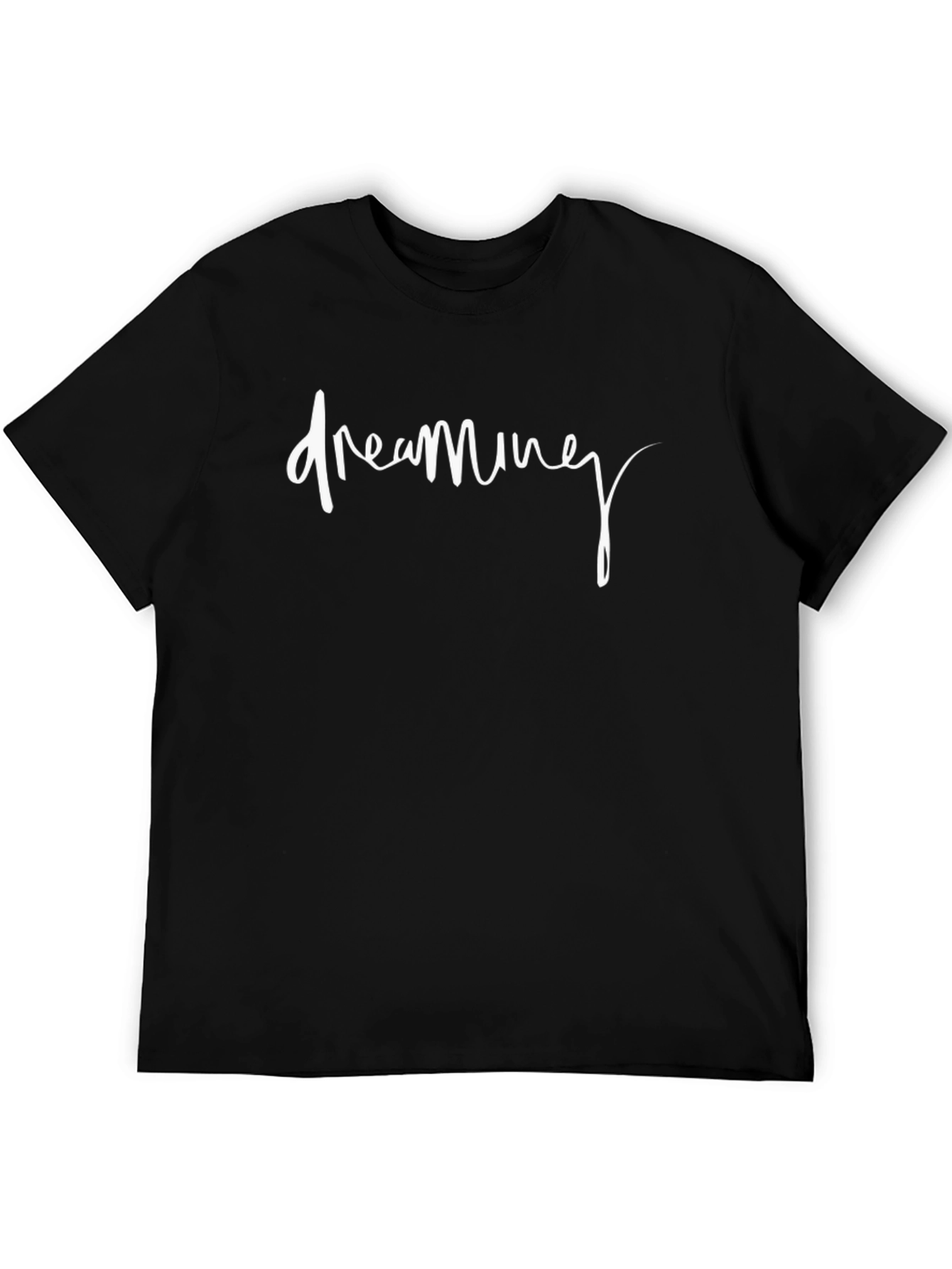 Black Dreaming Graphic Tee - Black Crew Neck view 5