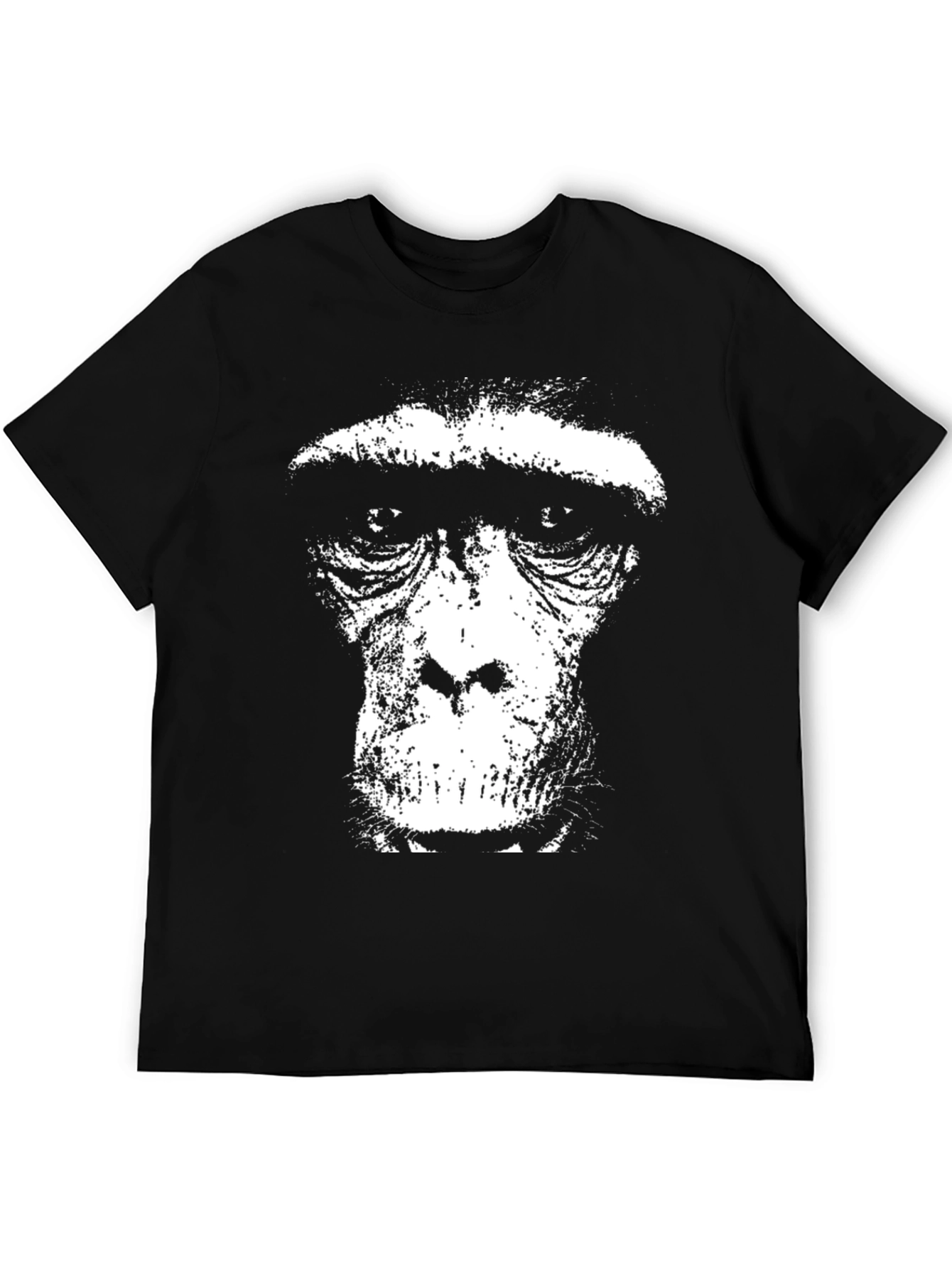 Black Ape Face Graphic Tee - Black Cotton Blend T-Shirt view 5