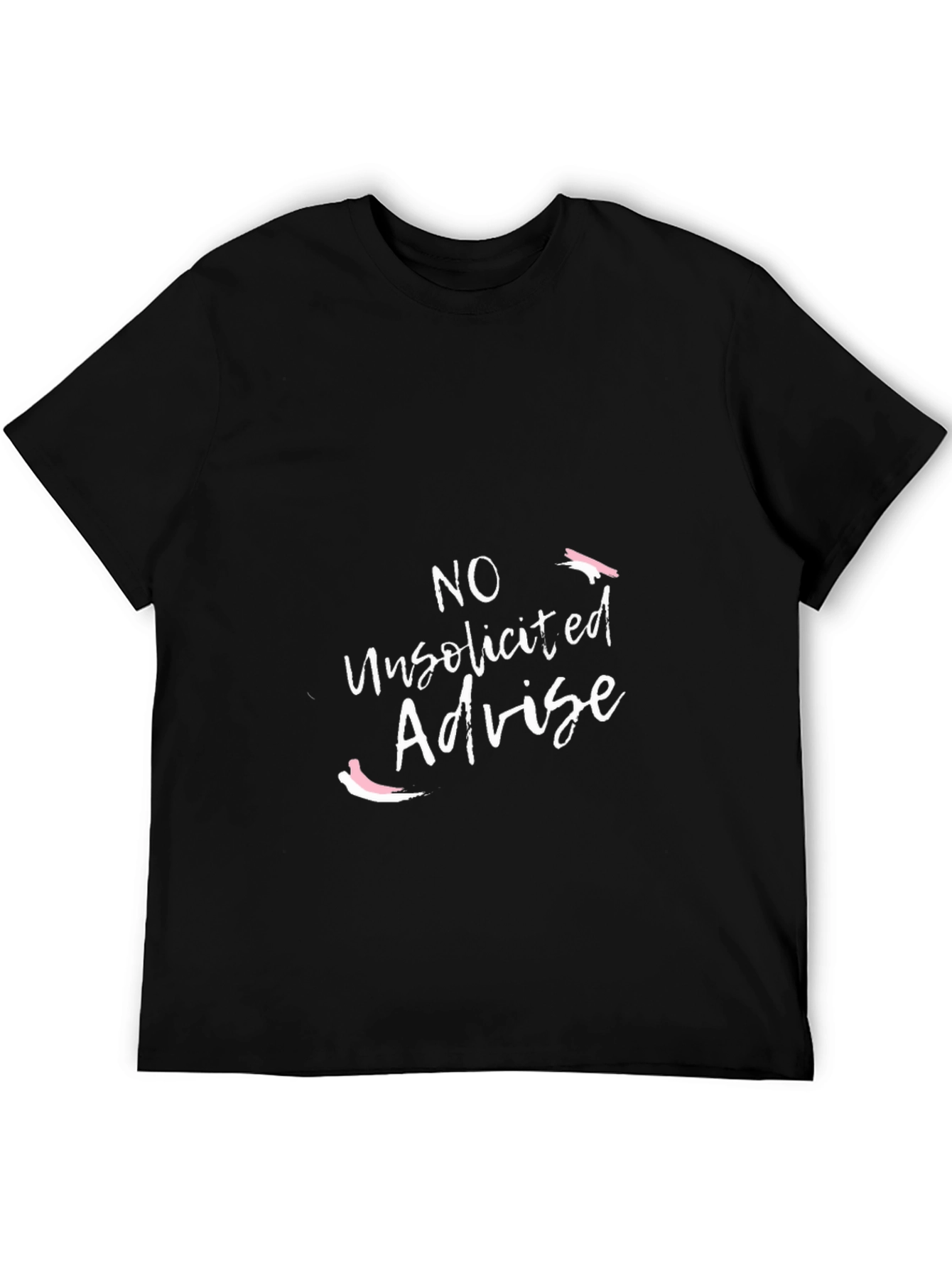 Black No Unsolicited Advice Black Graphic Tee view 5