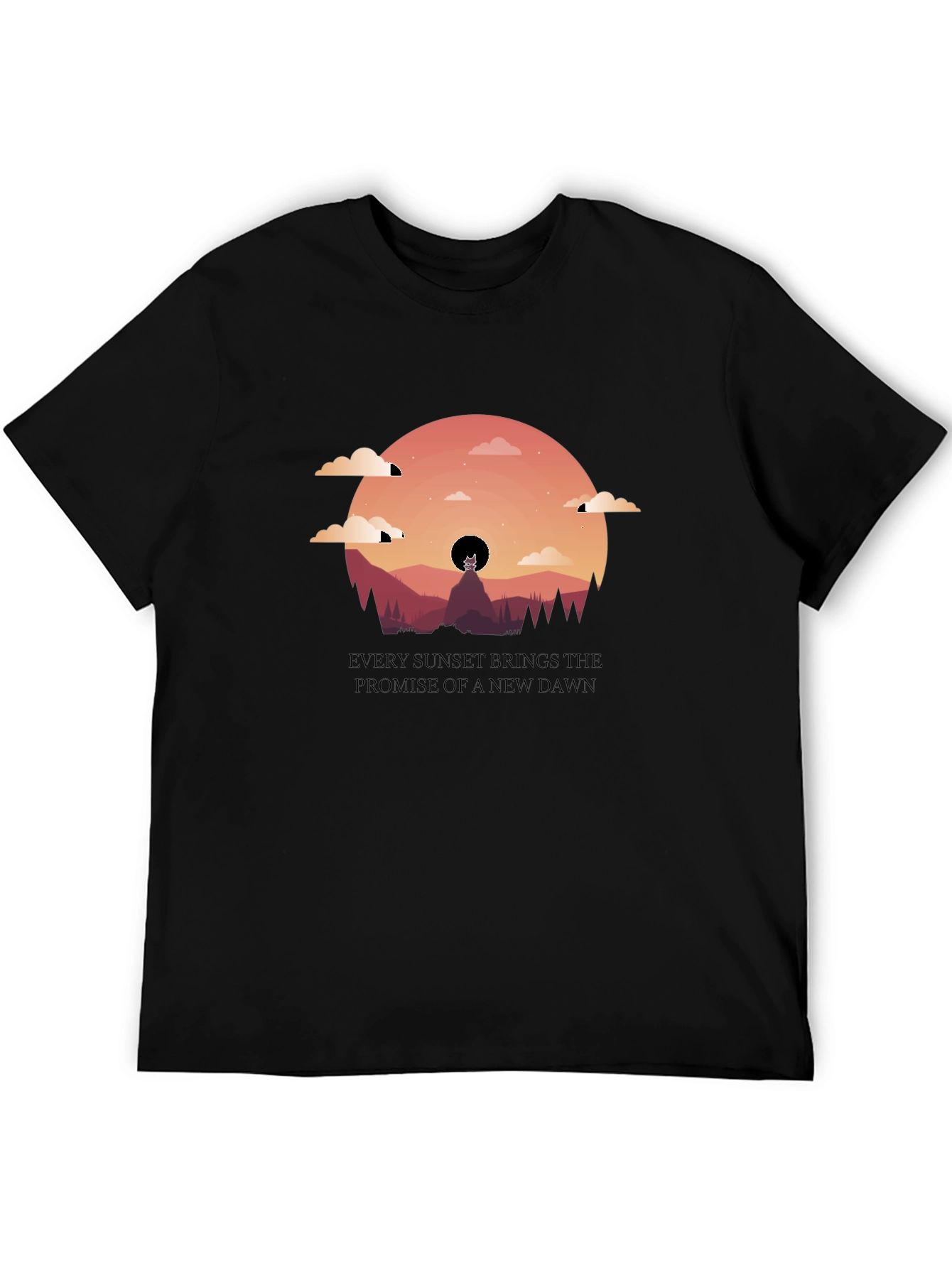 Black Sunset Promise Graphic Tee view 5